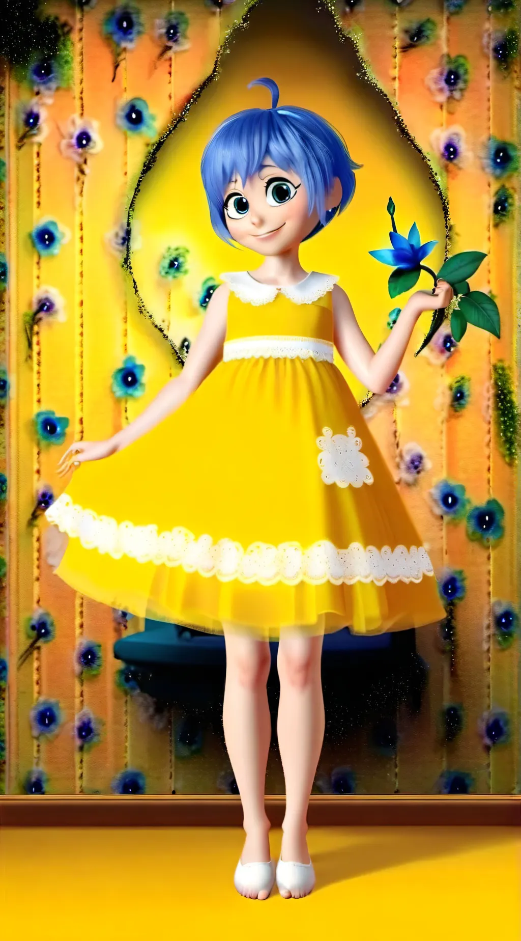 ai character: Joy (Inside Out) background