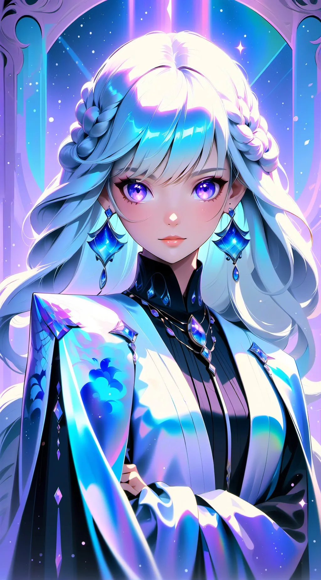 ai character: hello girl background