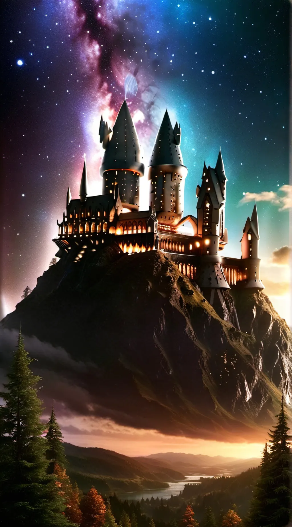 ai character: Hogwarts  background