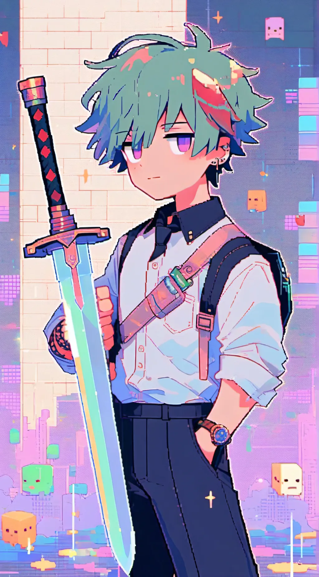 ai character: Roblox story background