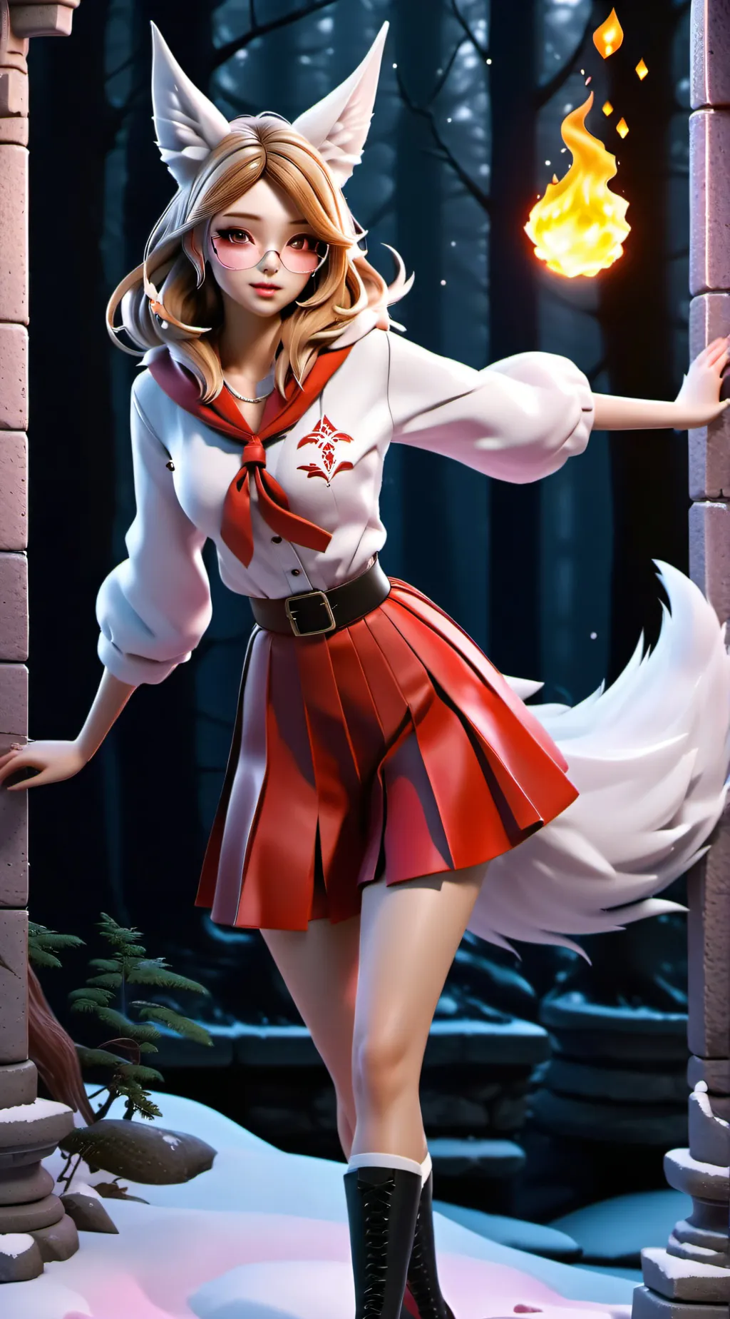 ai character: Minxy White background