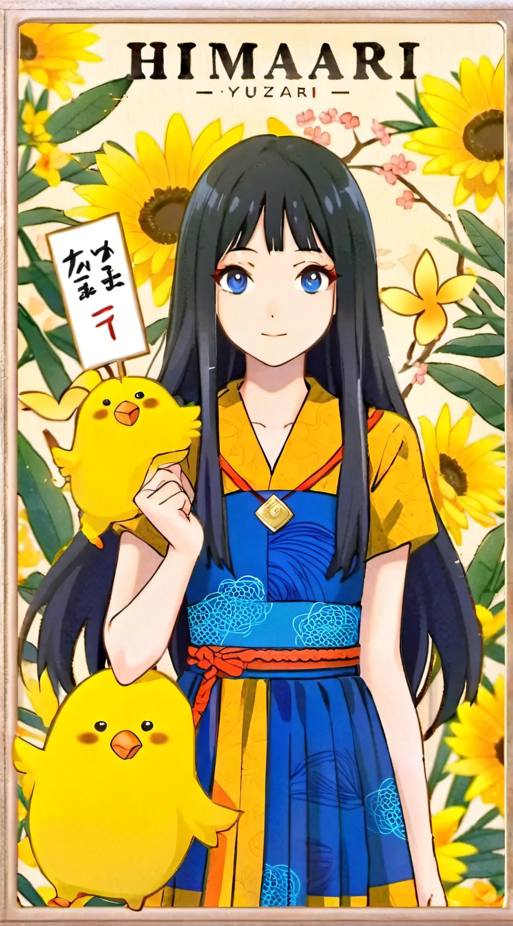 ai character: Himawari Uzumaki  background