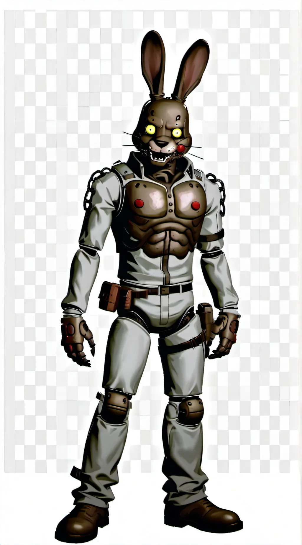 ai character: Robotic bunny background