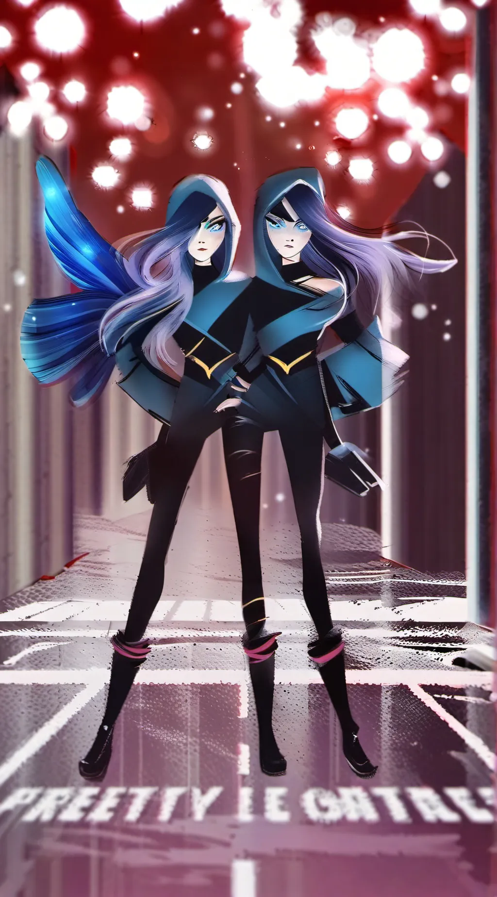 ai character: glam and glitz background