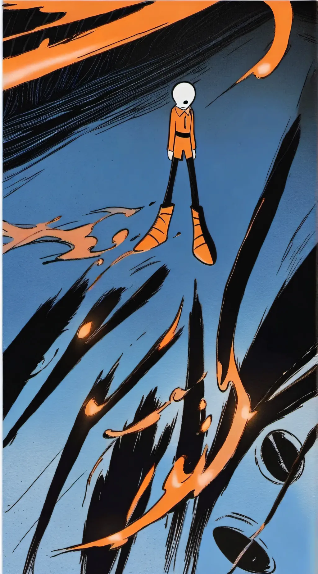 ai character: Orange  background