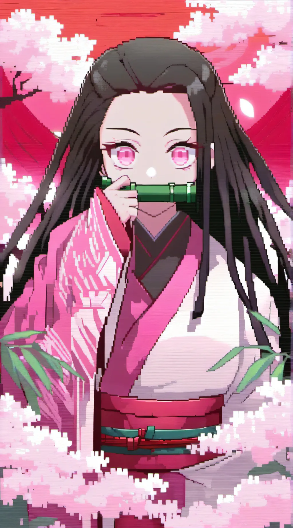 ai character: Nezuko background