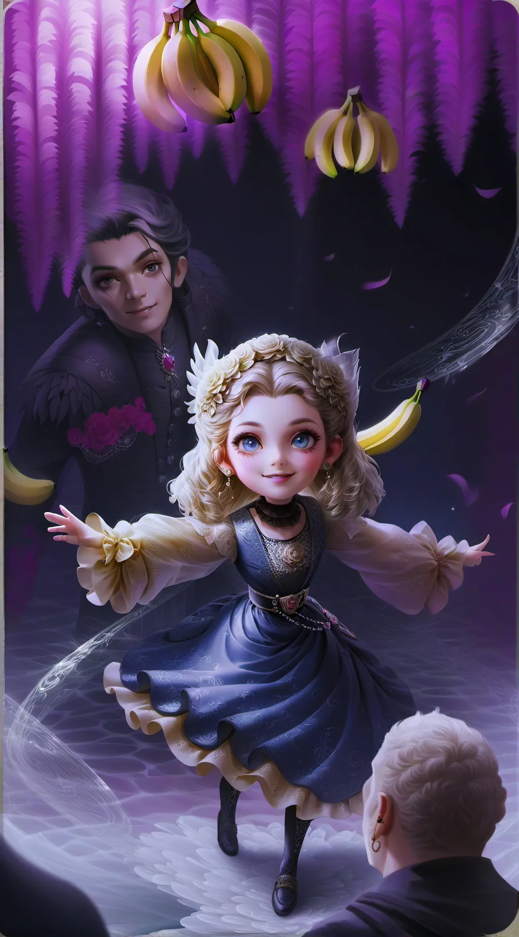 ai character: banana background