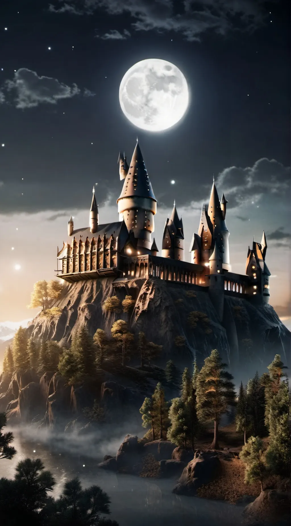 ai character: HOGWARTS!❤️❤️ background