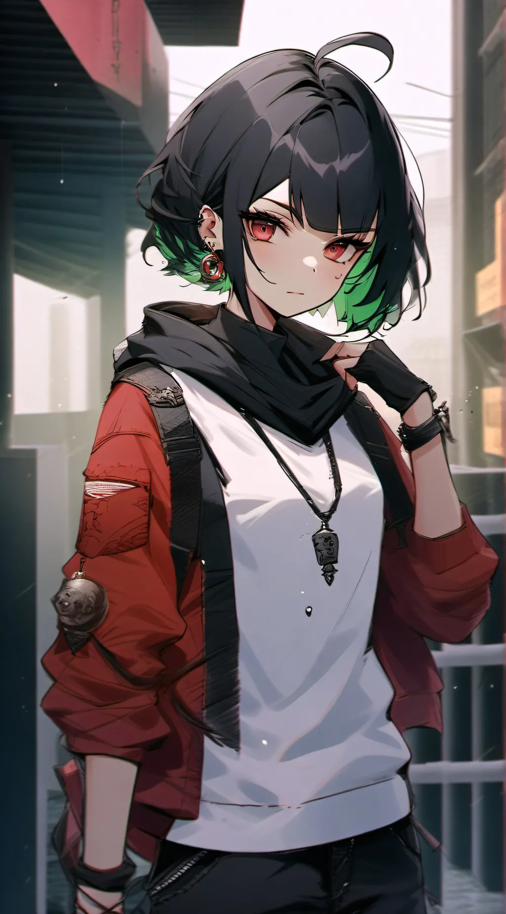 ai character: minty background