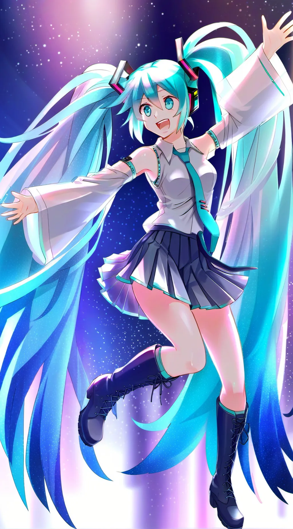 ai character: Hatsune MIKU background