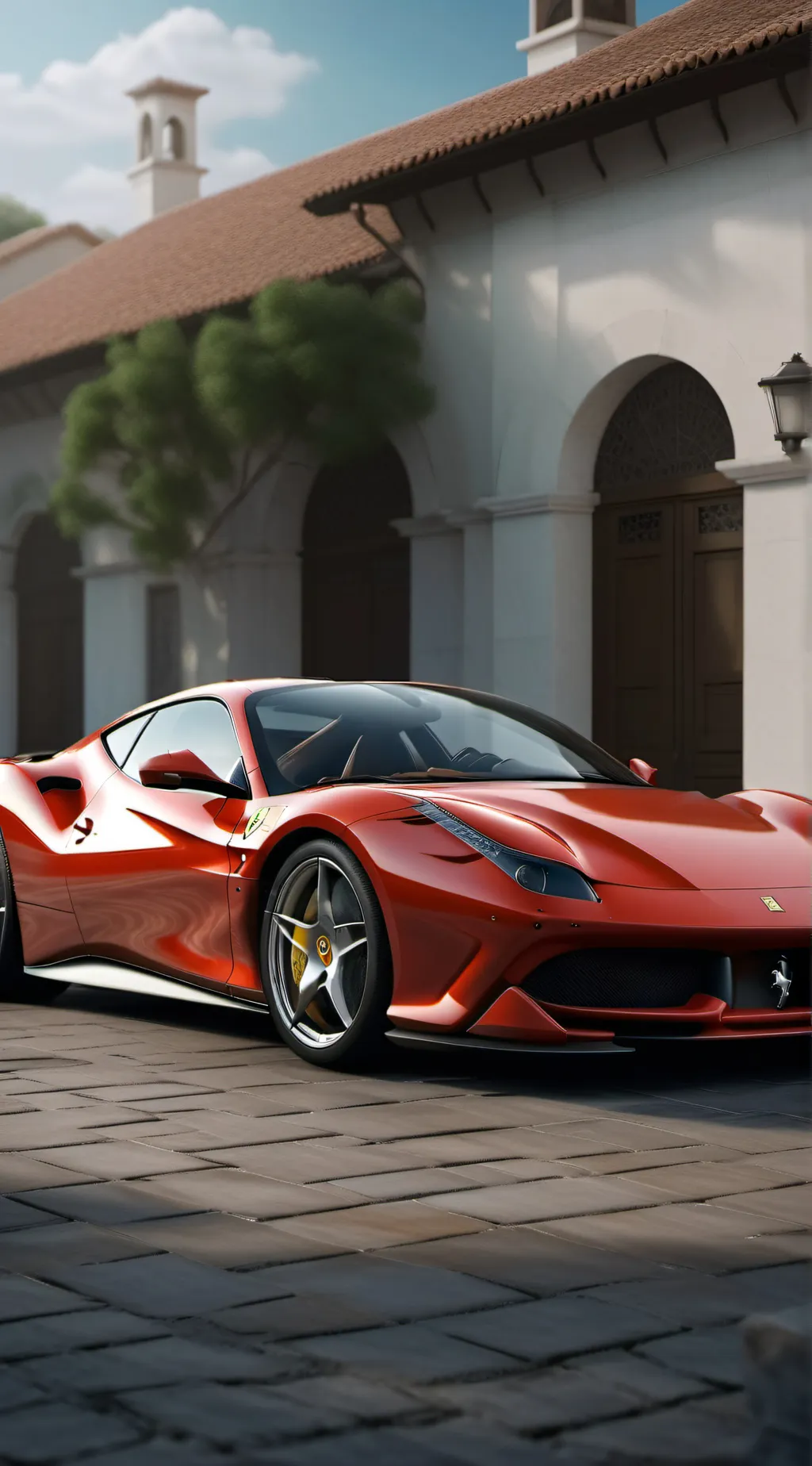 ai character: Ferrari background