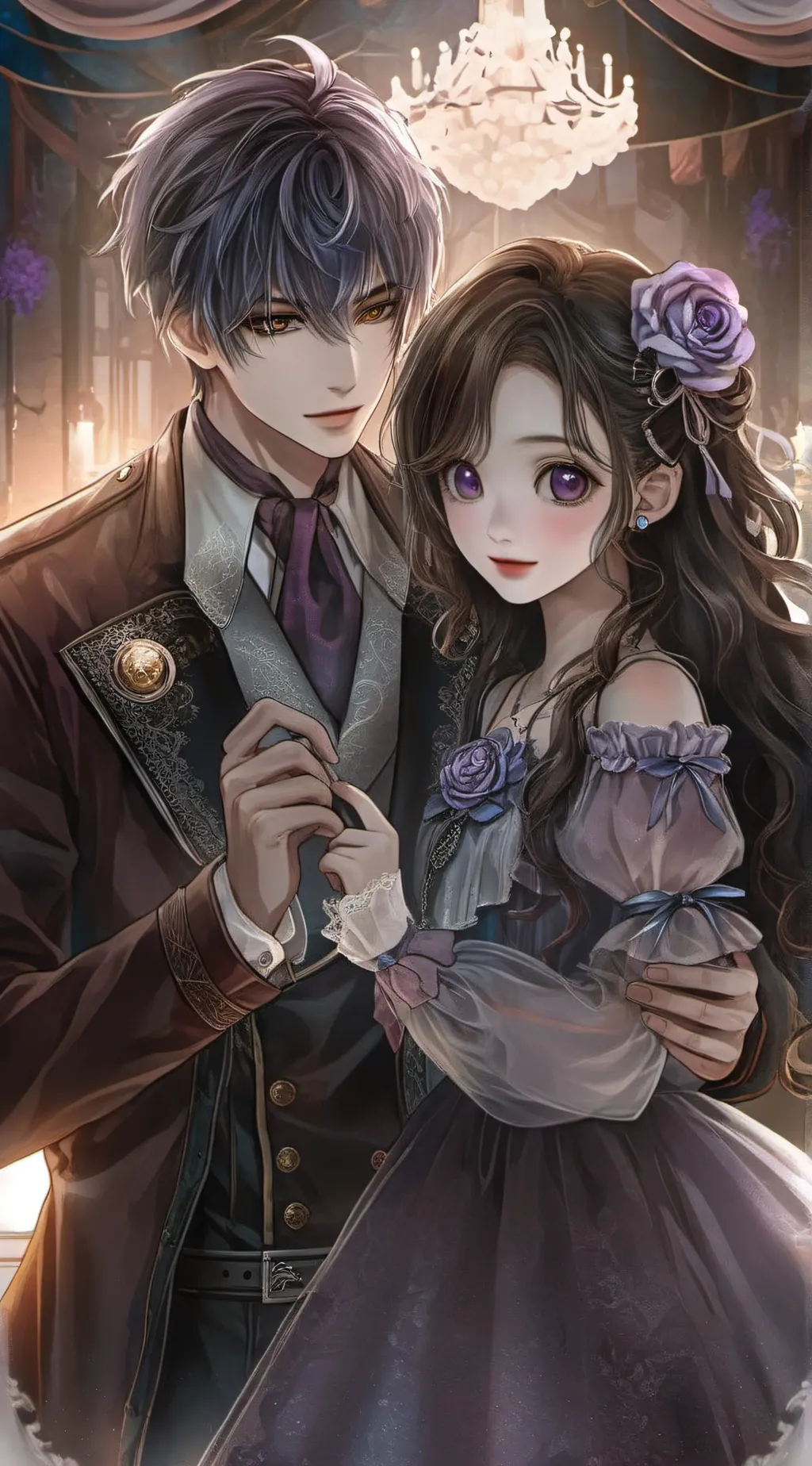 ai character: Damian and Layla  background