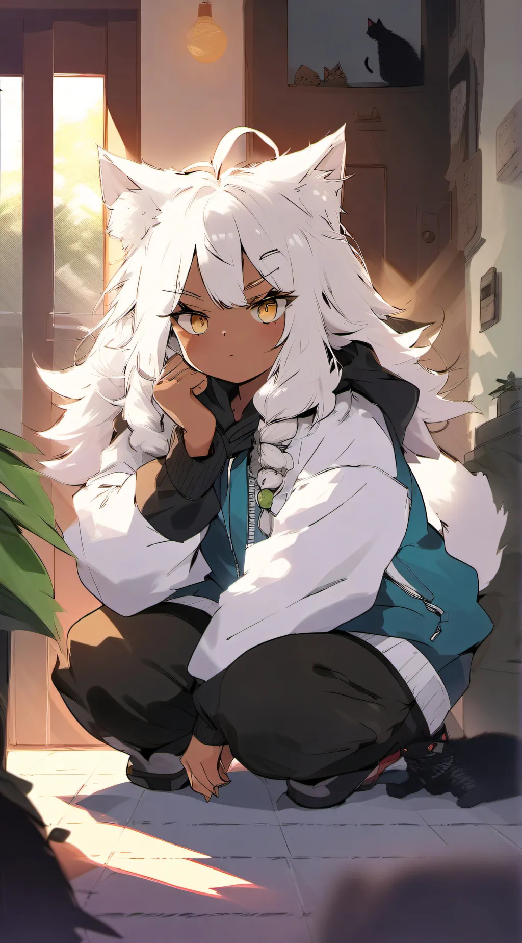 ai character: Snow background