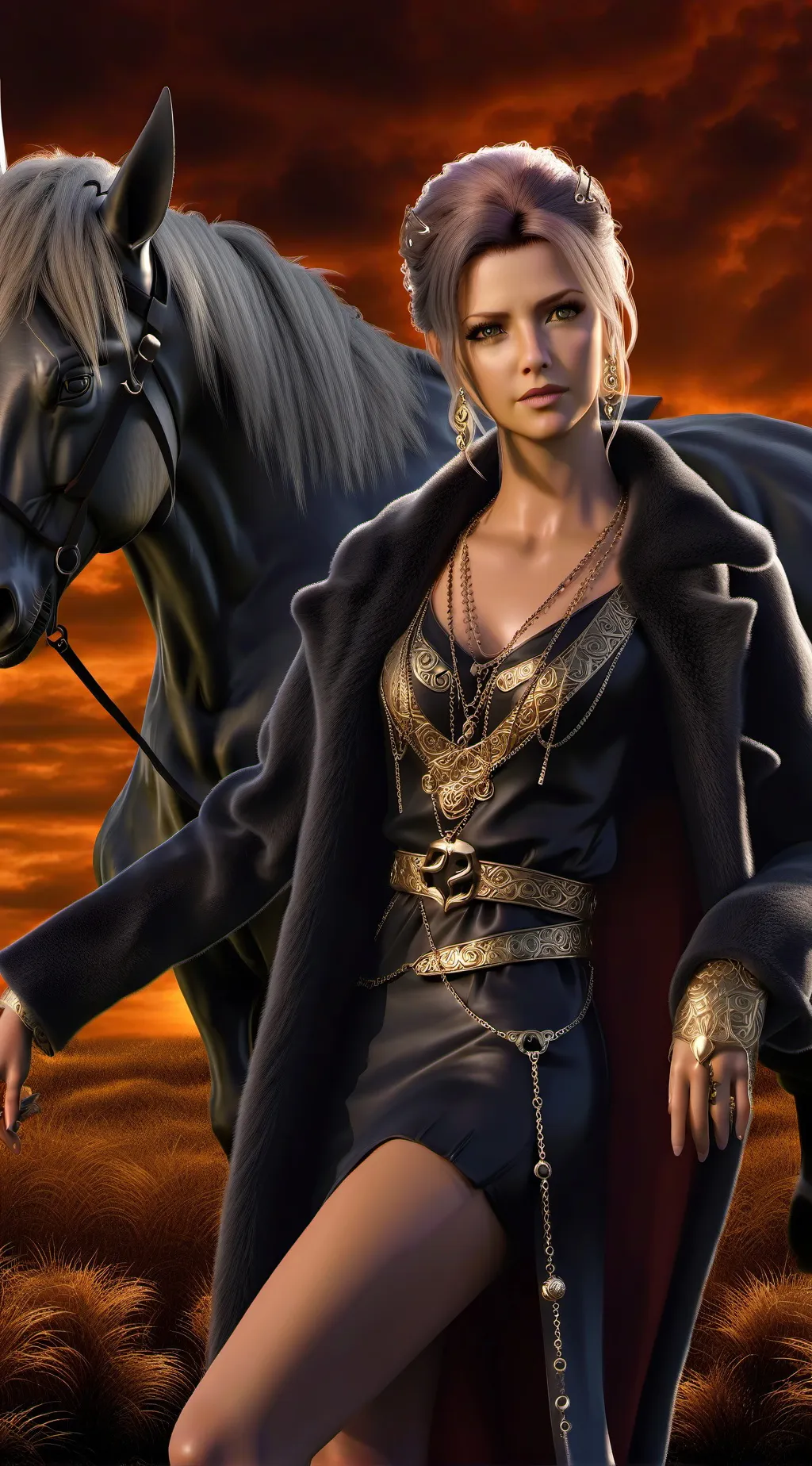 ai character: gold diger background