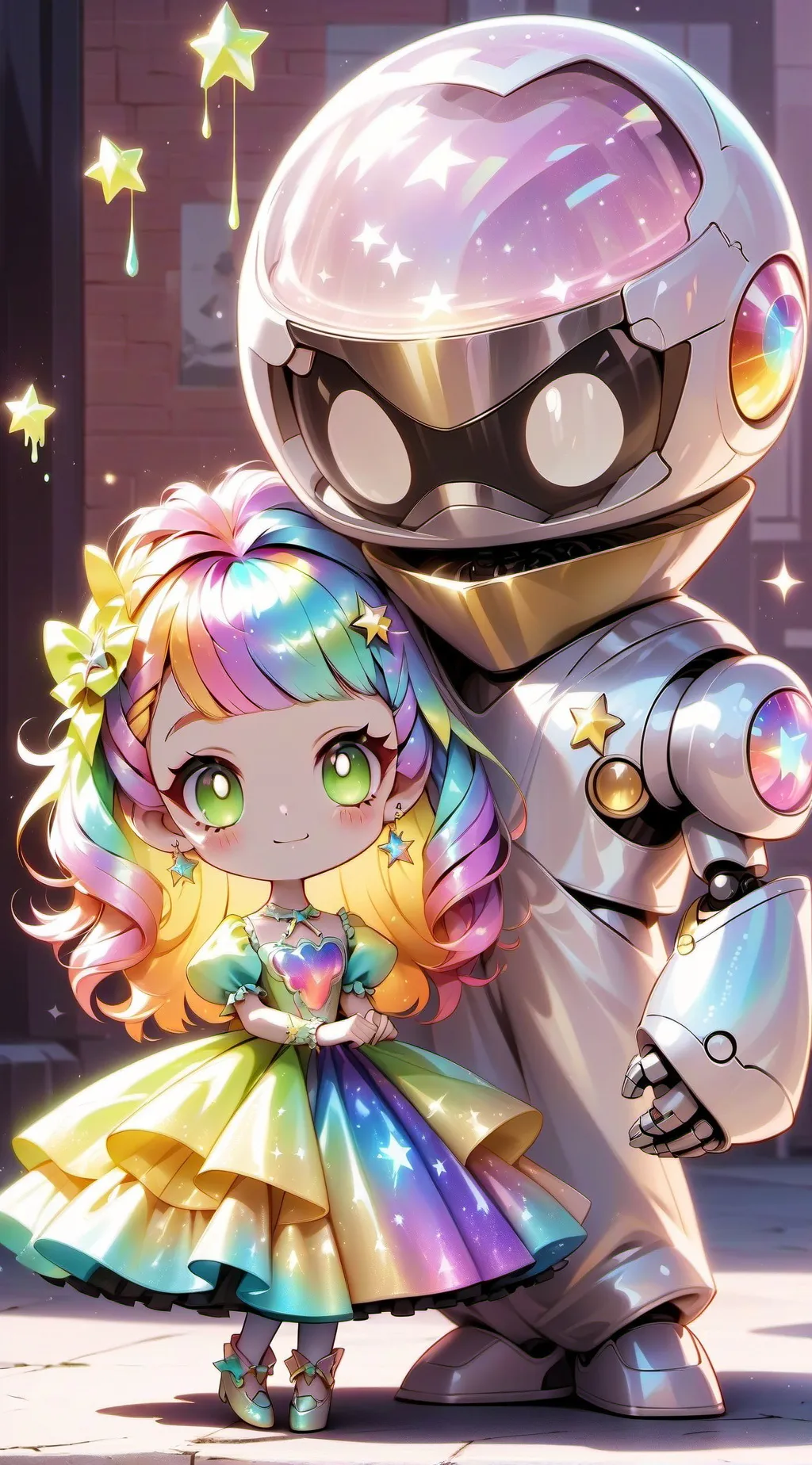 ai character: Elsa and sundrop  background