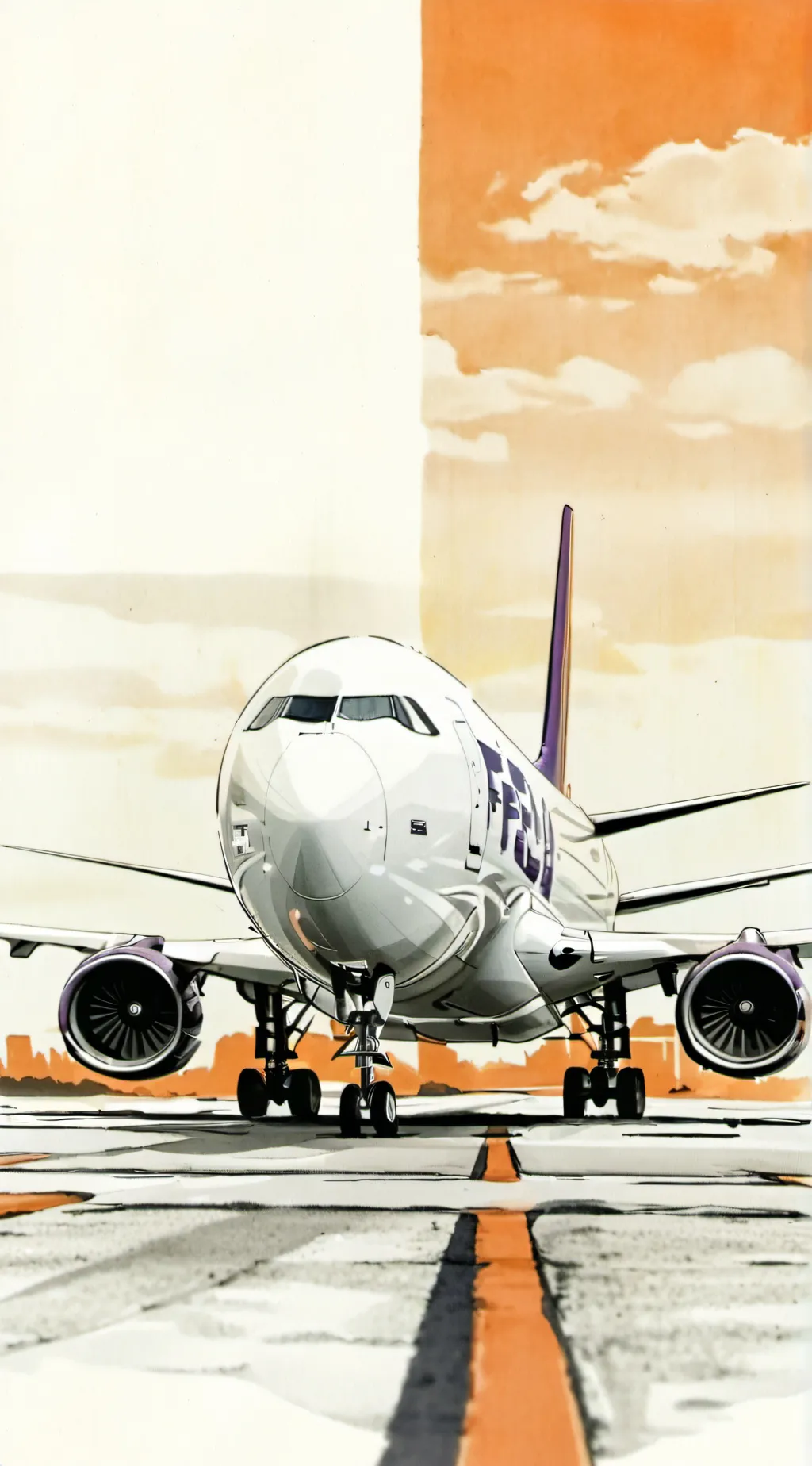 ai character: FedEx  background