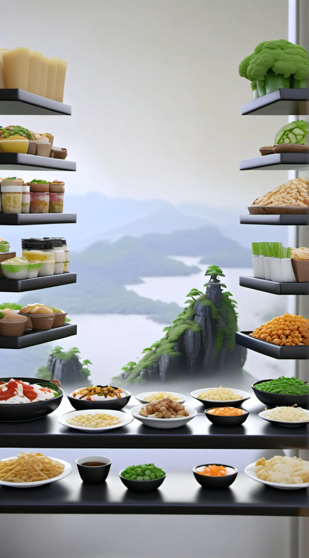 ai character: Food universe background