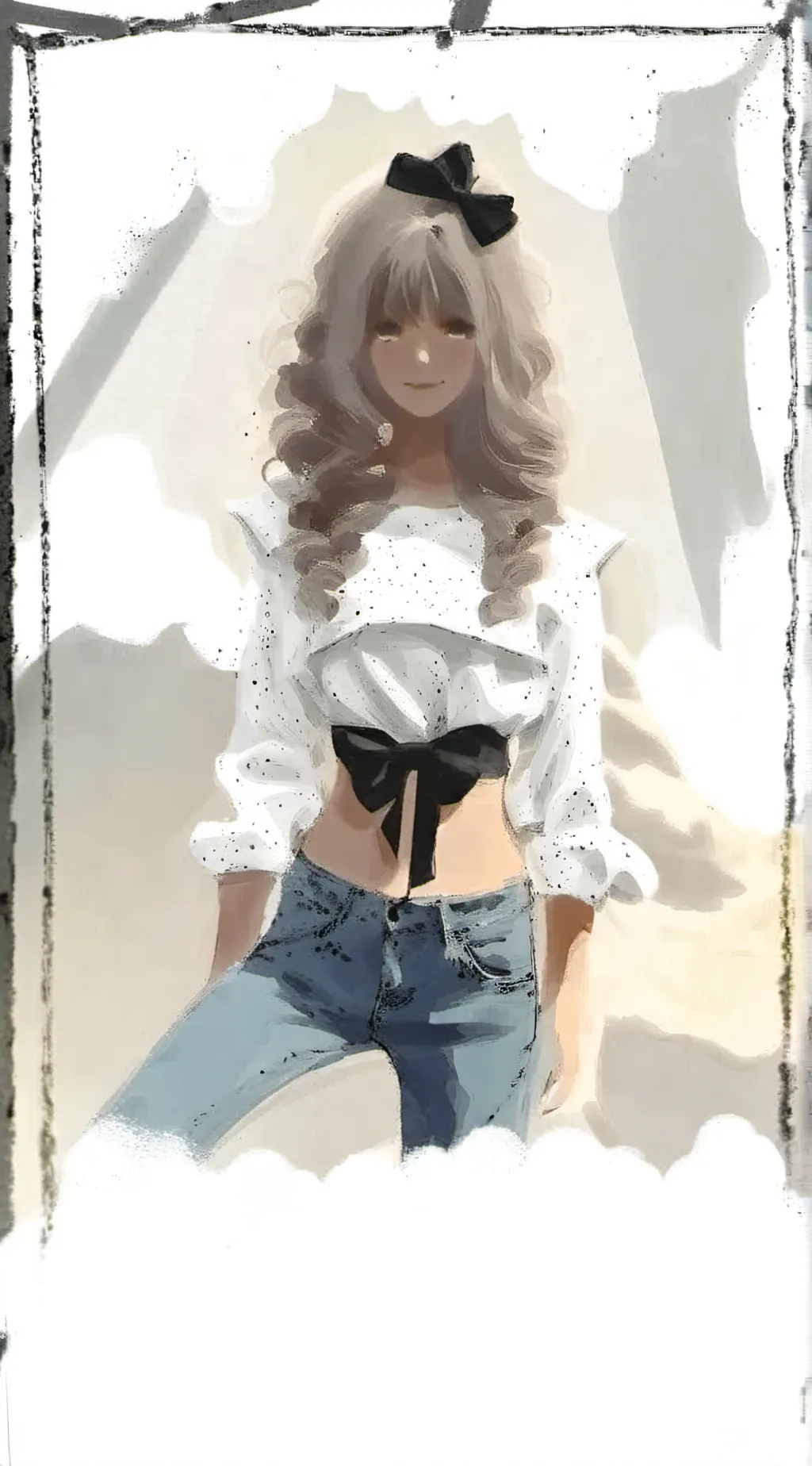 ai character: Violet background