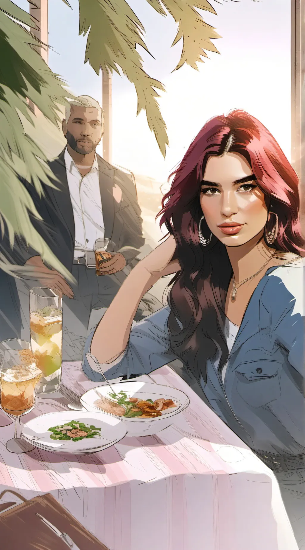 ai character: Duo pt2 (Dua Lipa) background