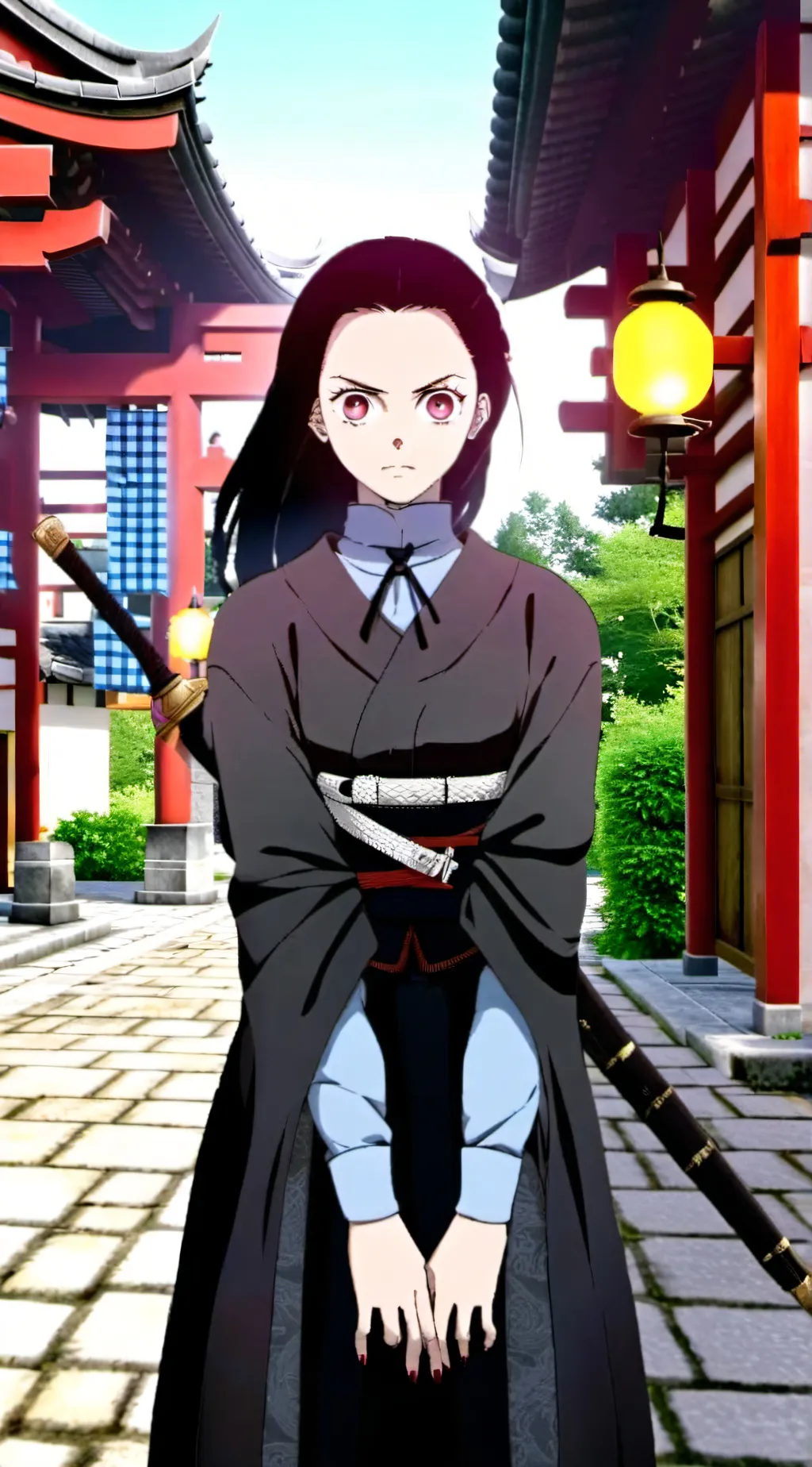 ai character: nezuko background