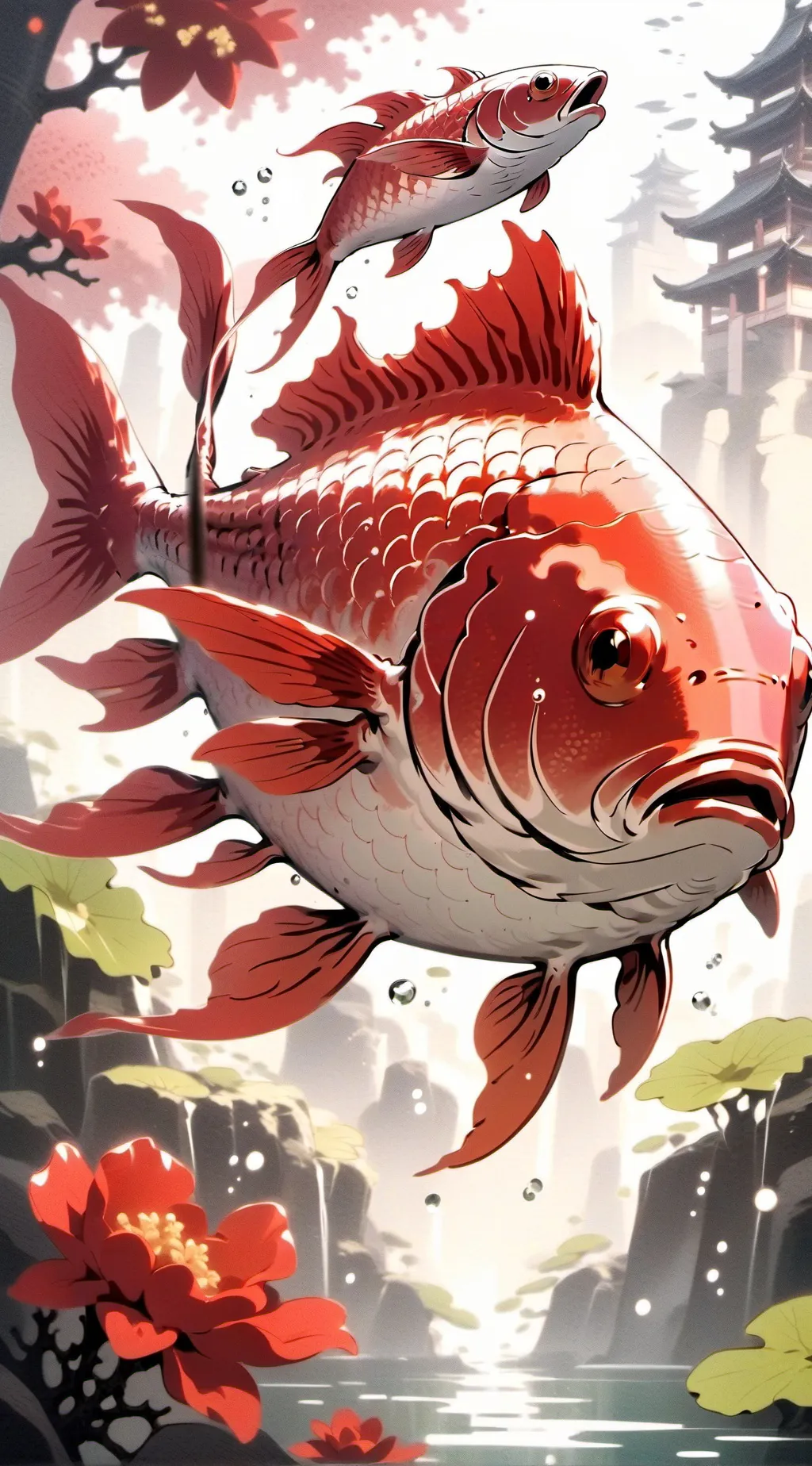 ai character: Fish background
