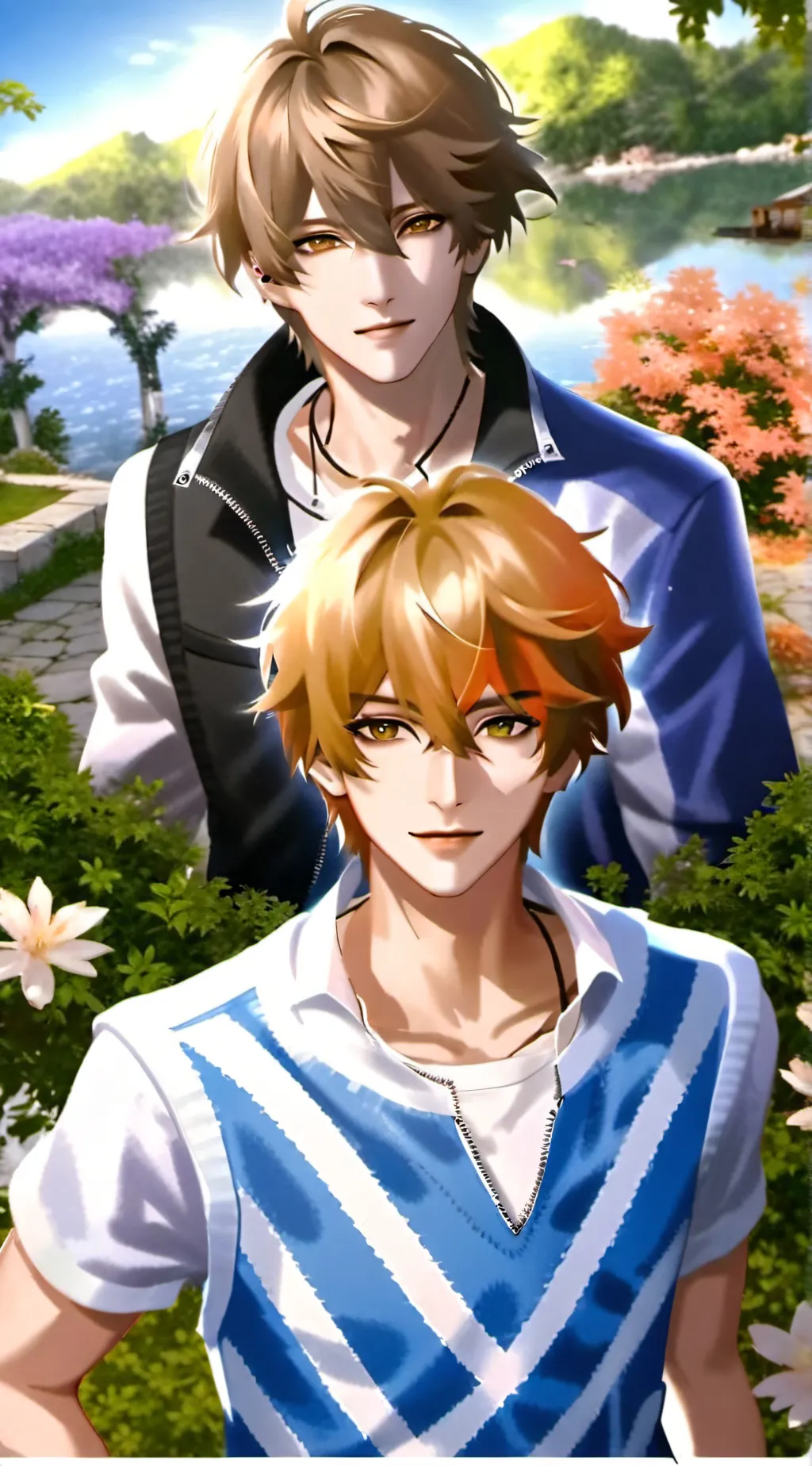 ai character: moon & Lev background