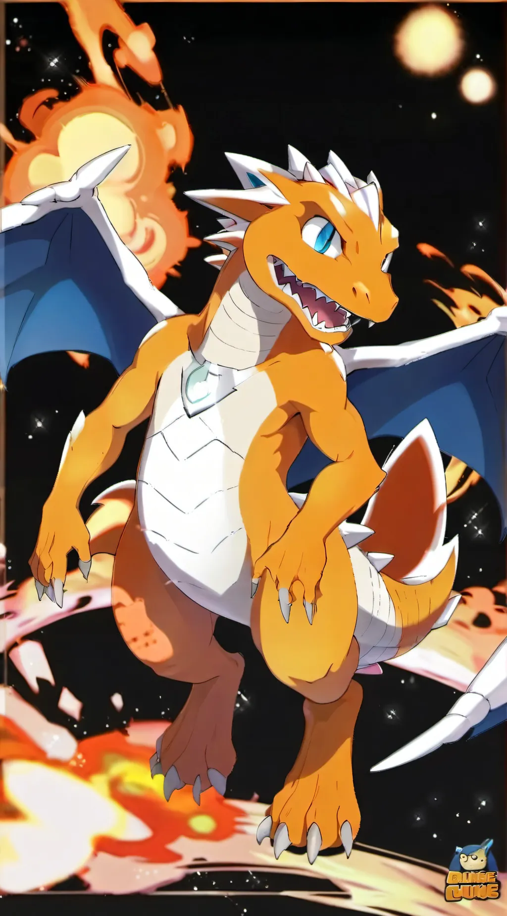 ai character: Charizard background