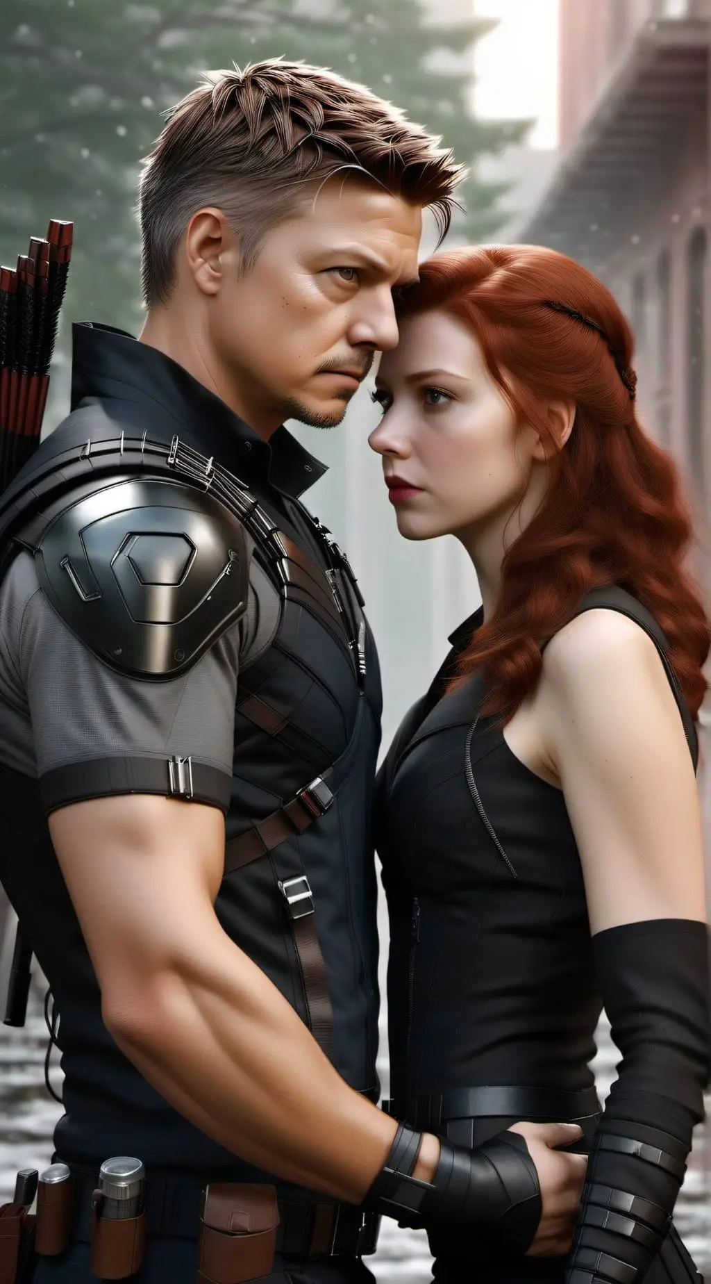 ai character: Natasha x Clint (2 background