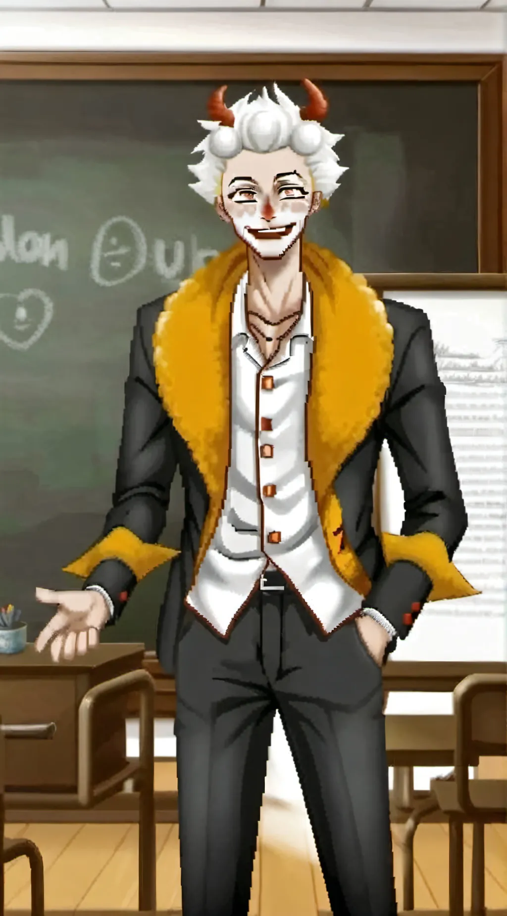 ai character: Copper background