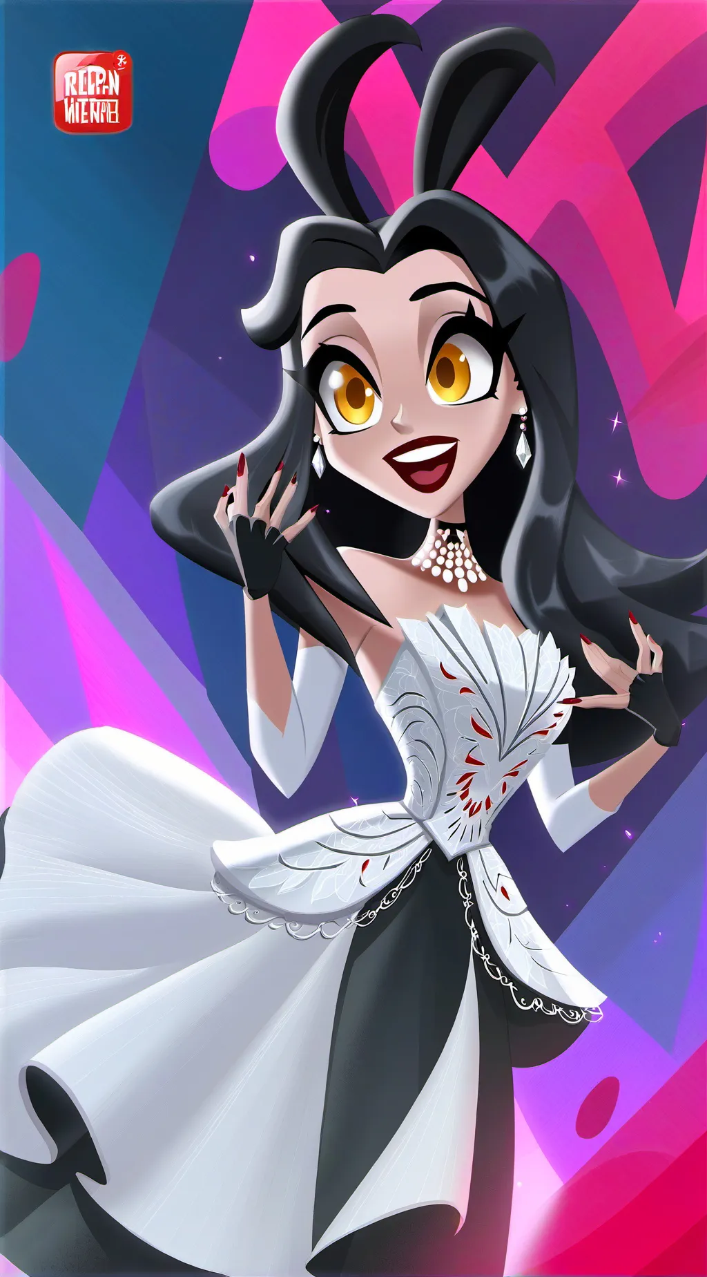 ai character: miss Thavel  background