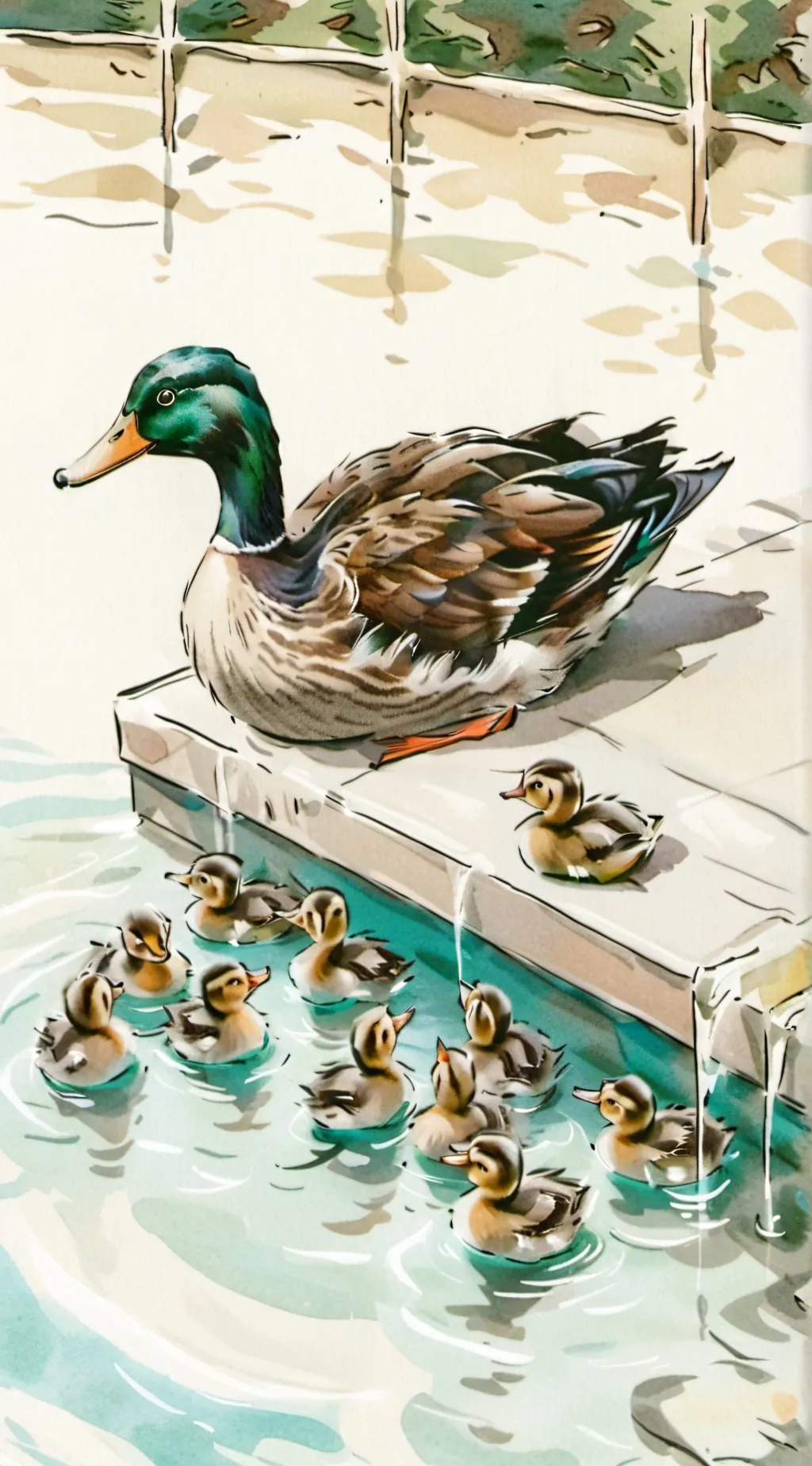 ai character: Ducklings background