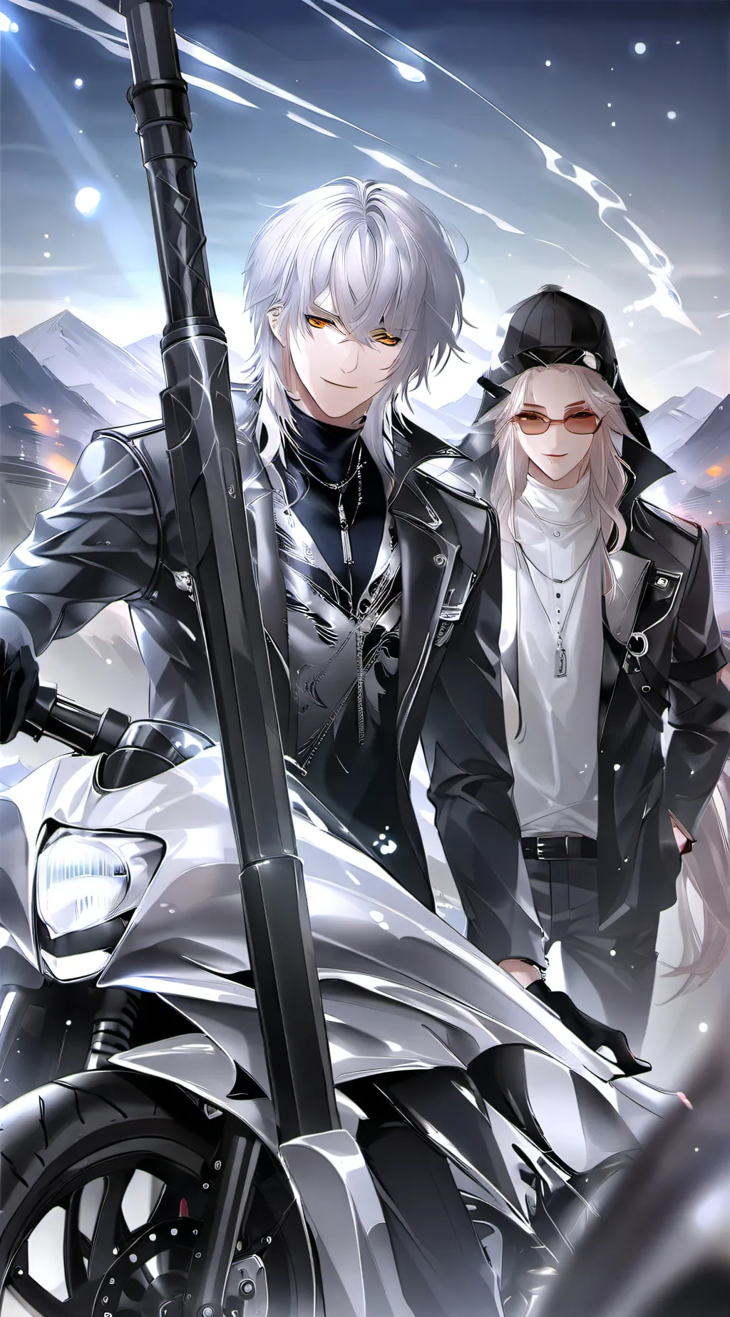 ai character: Ethan,Axel,aiko, background