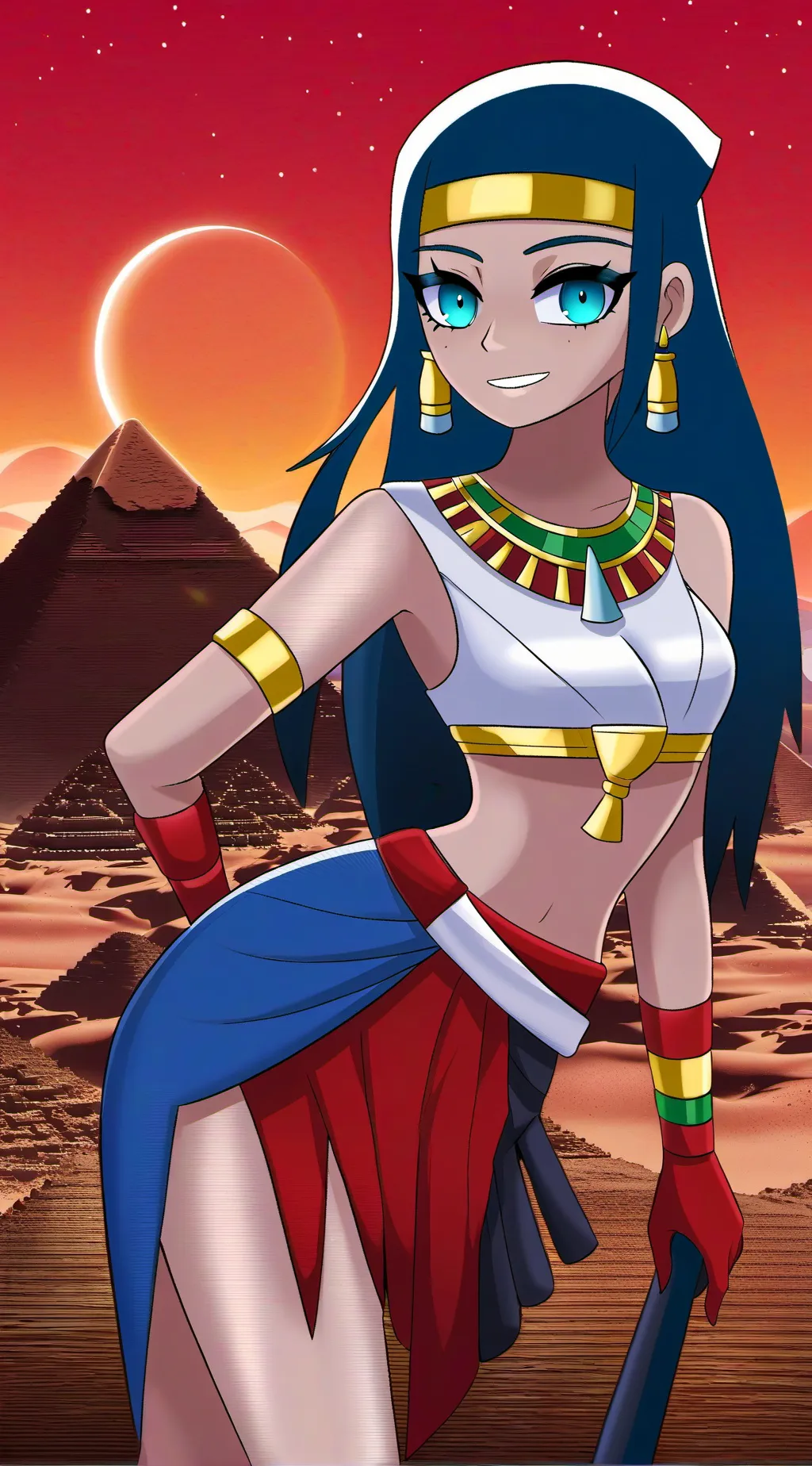 ai character: mha nefertiti background