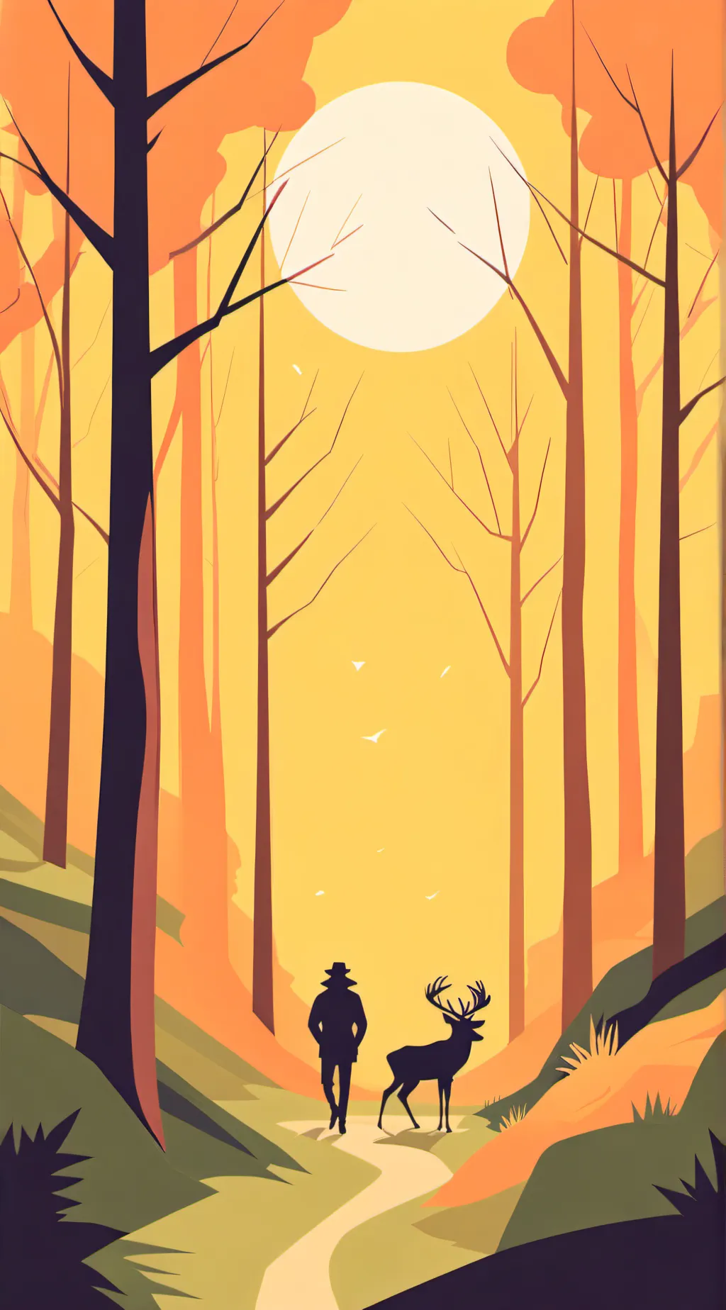 ai character: forest of eevee background