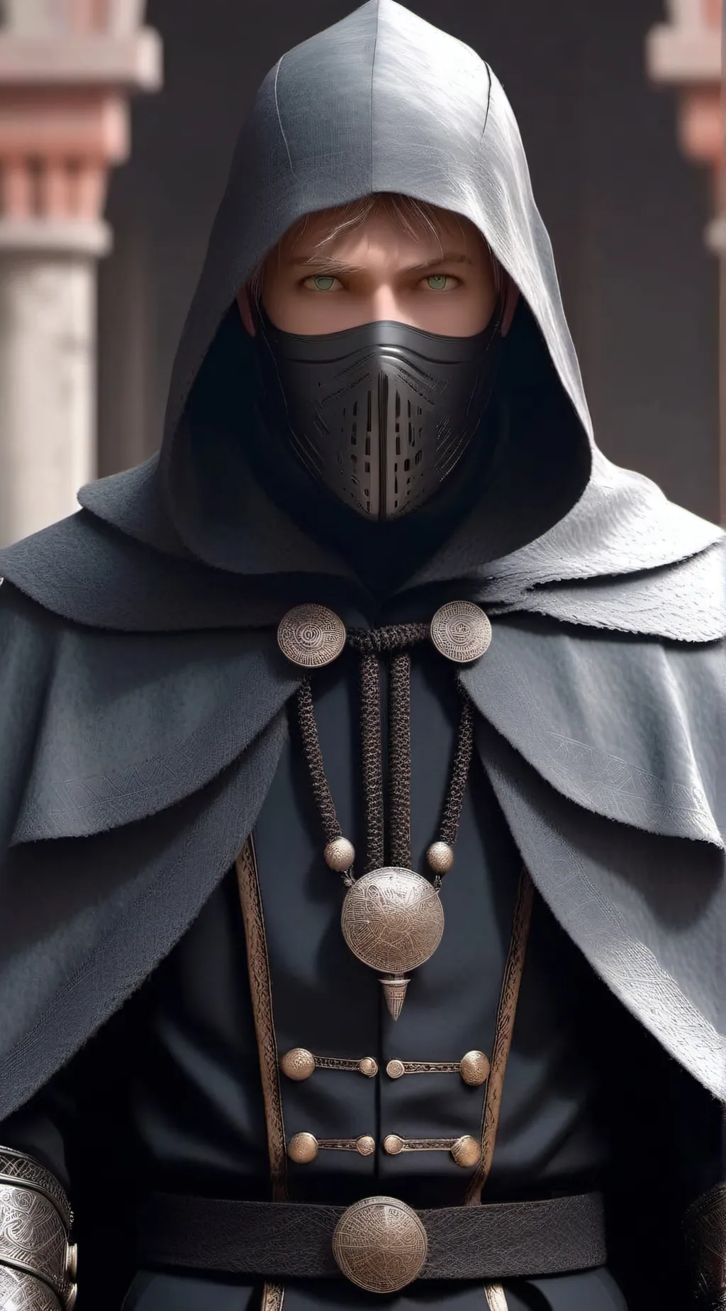 ai character: Ghost  background