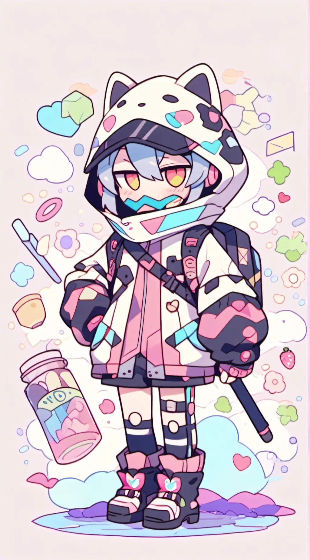 ai character: vees sleepover background