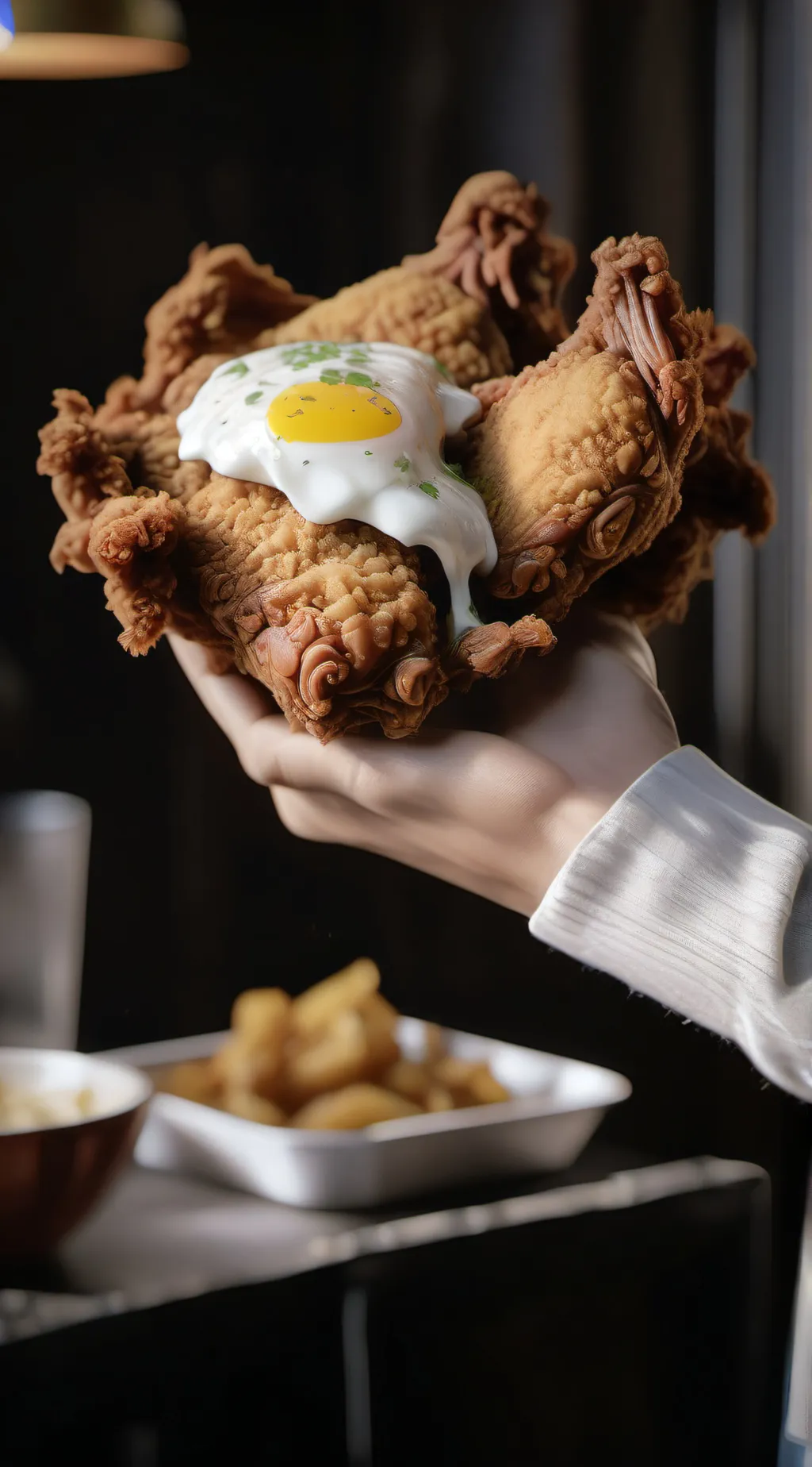 ai character: chicken tender background