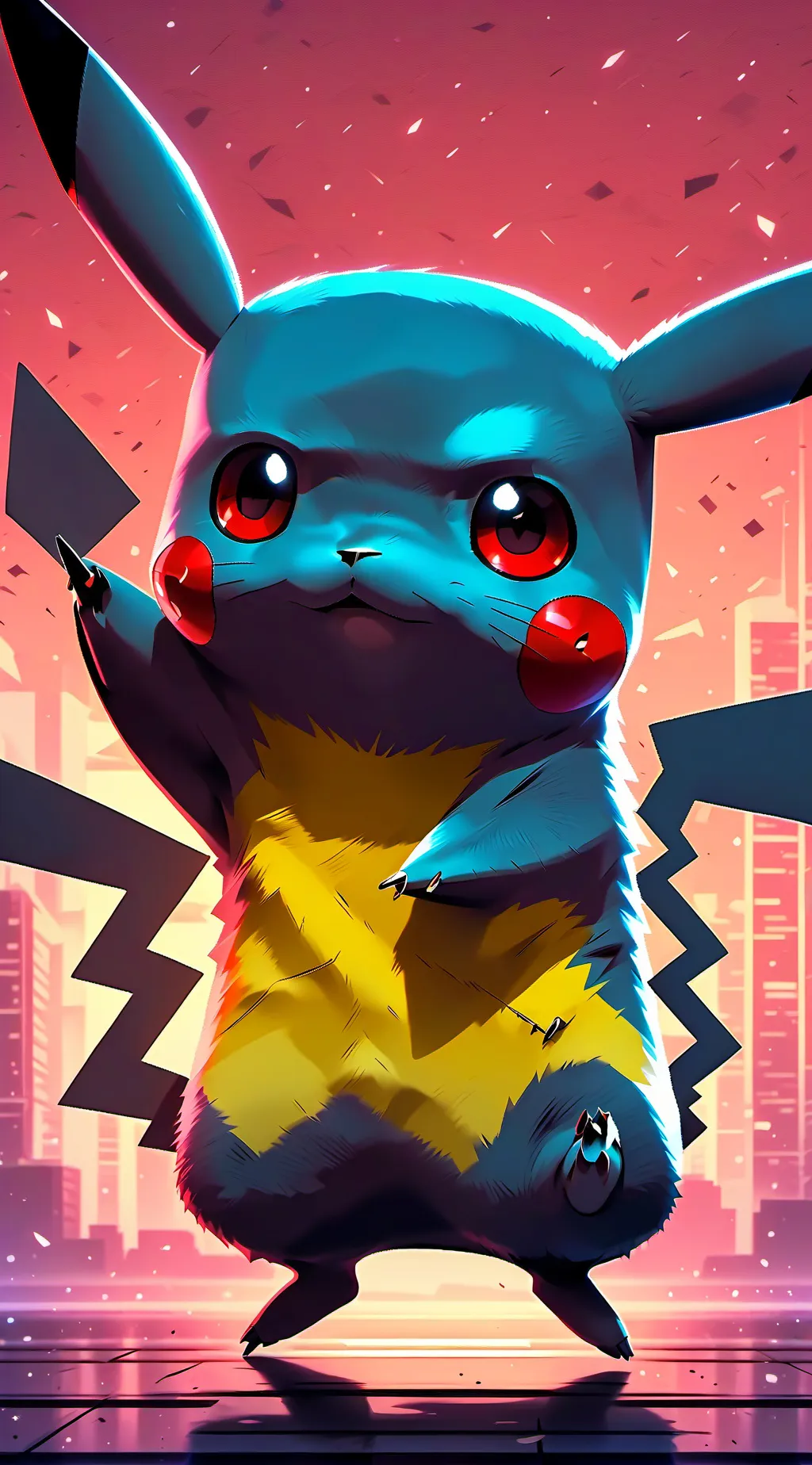 ai character: Pikachu  background