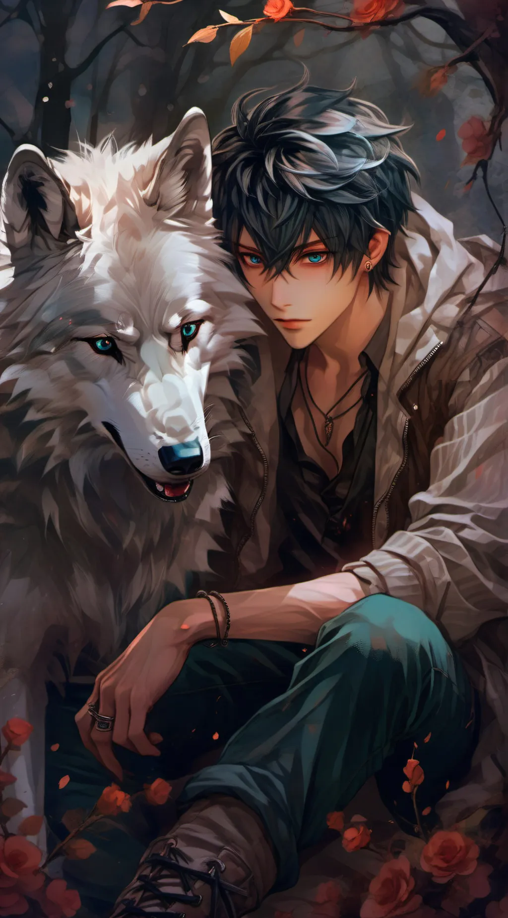 ai character: midnight background