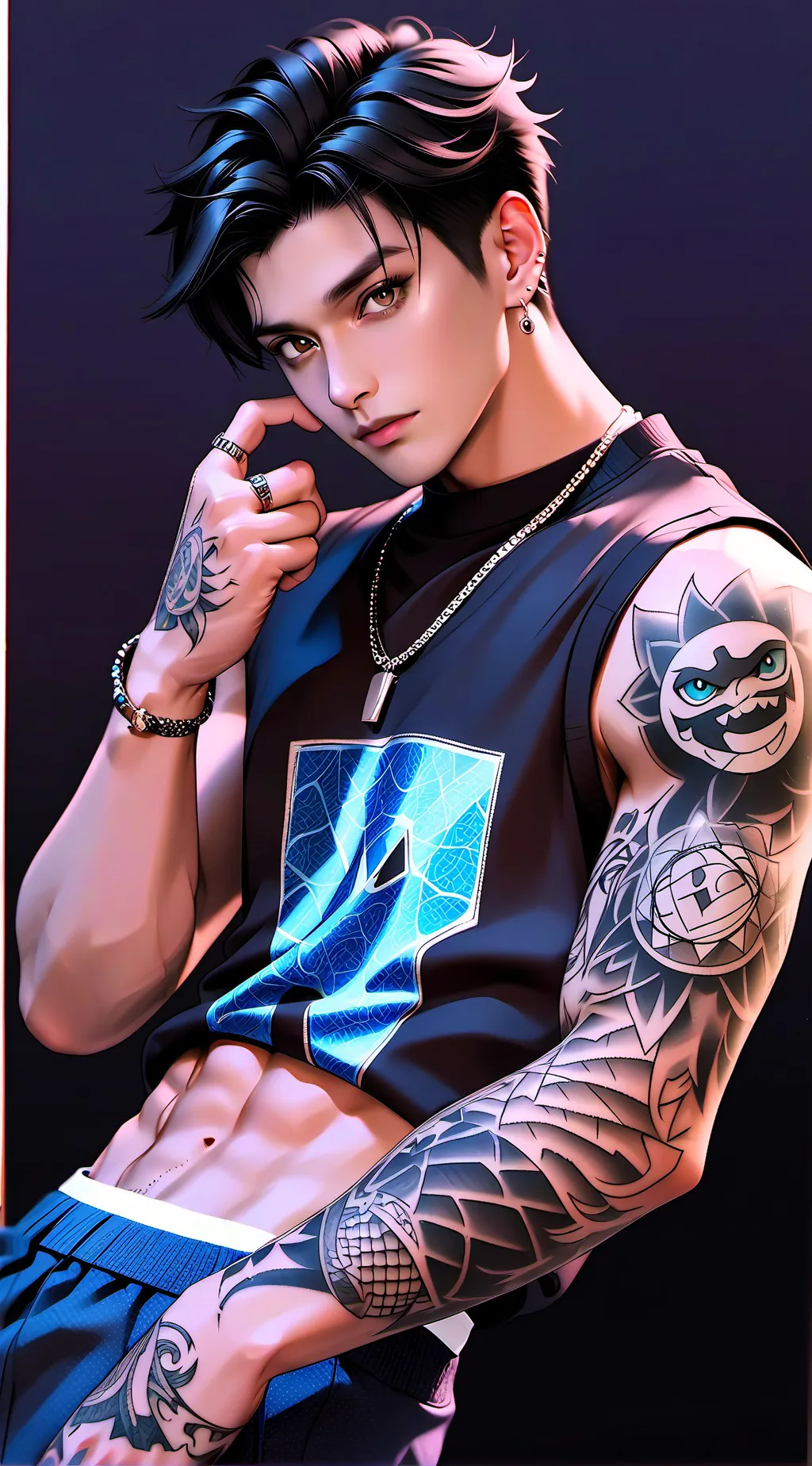 ai character: JOVEEIAN TURNER background