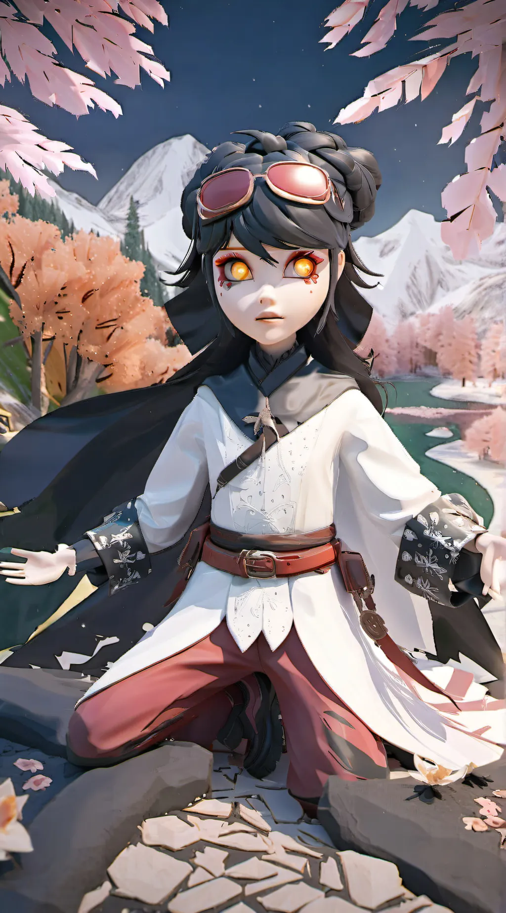 ai character: Ladybug  background