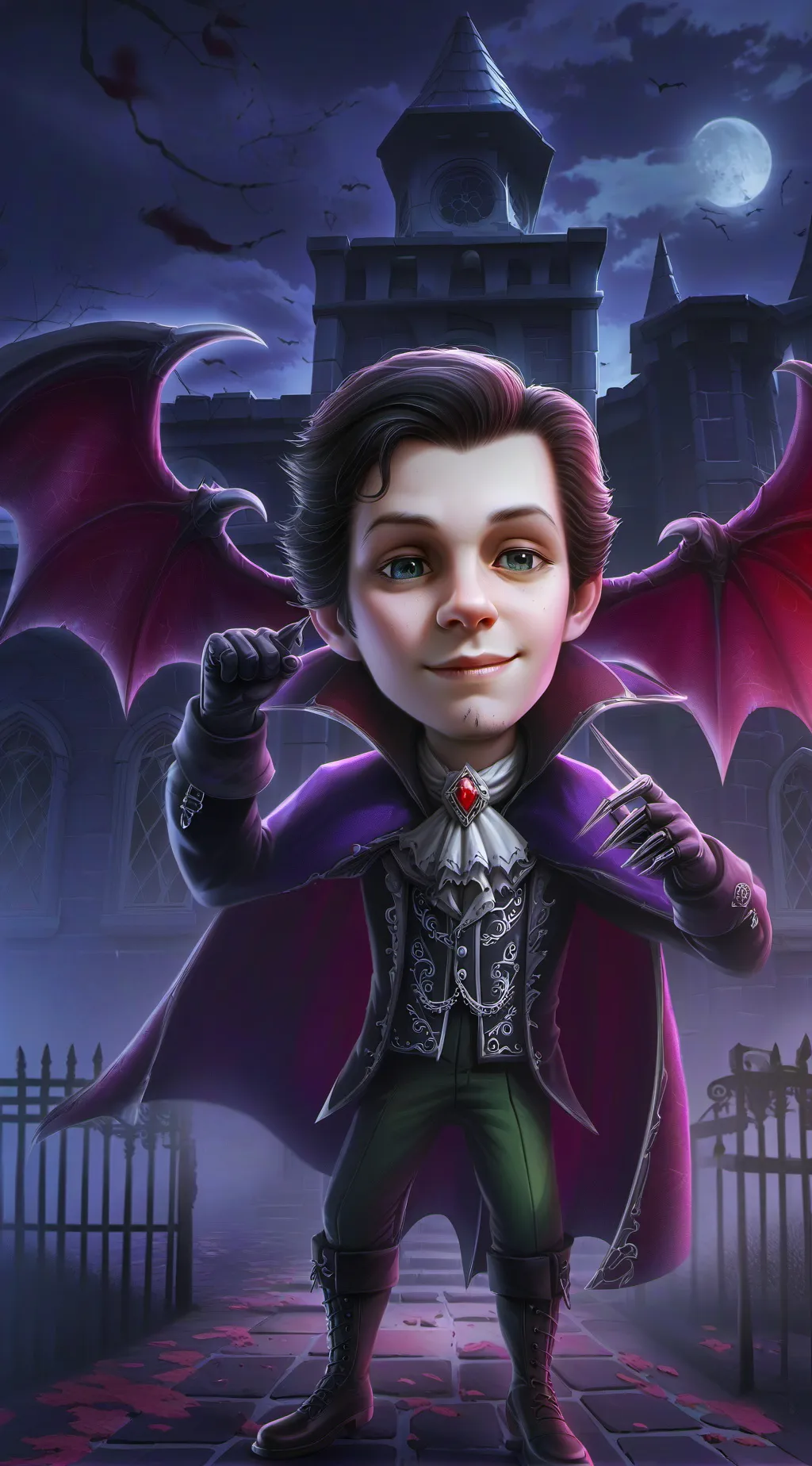 ai character: Vampire  background