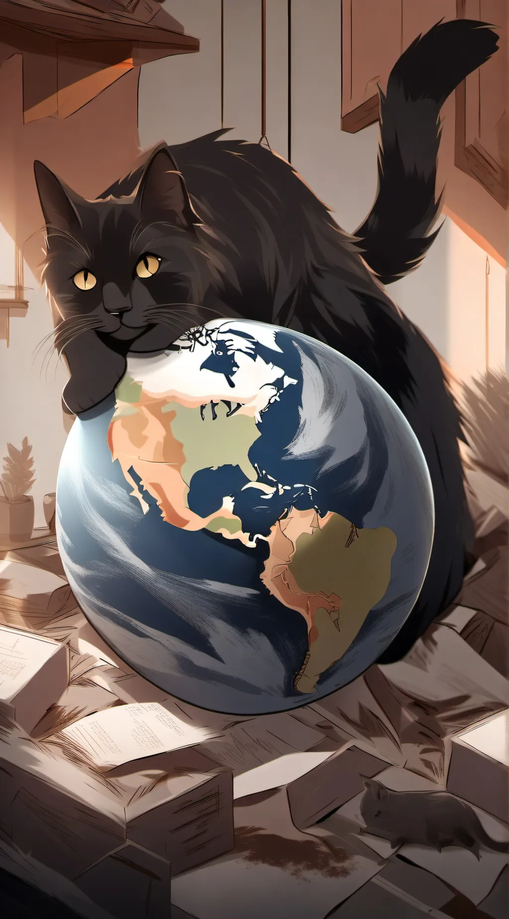 ai character: earth (cat) background