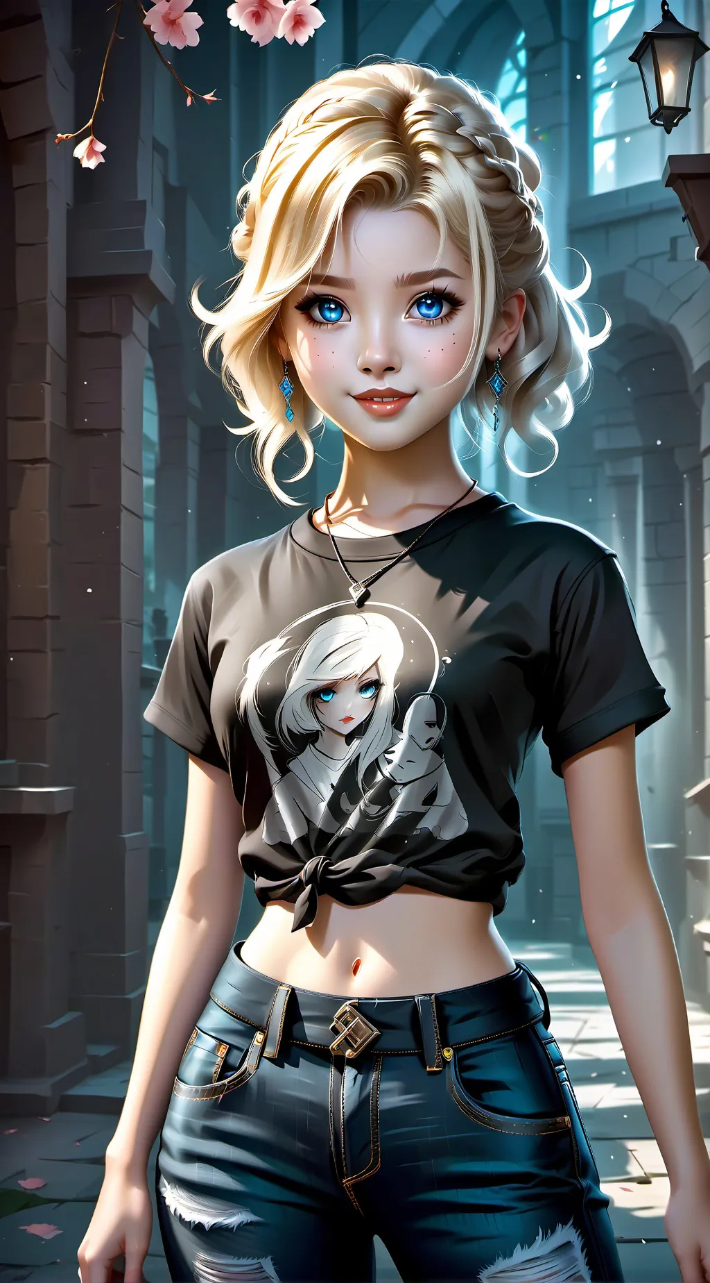 ai character: Ashley  background