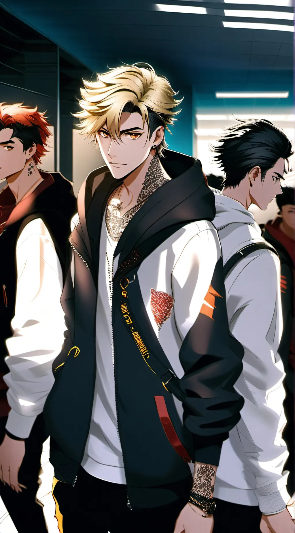 ai character: Victor,Chase,Riley background