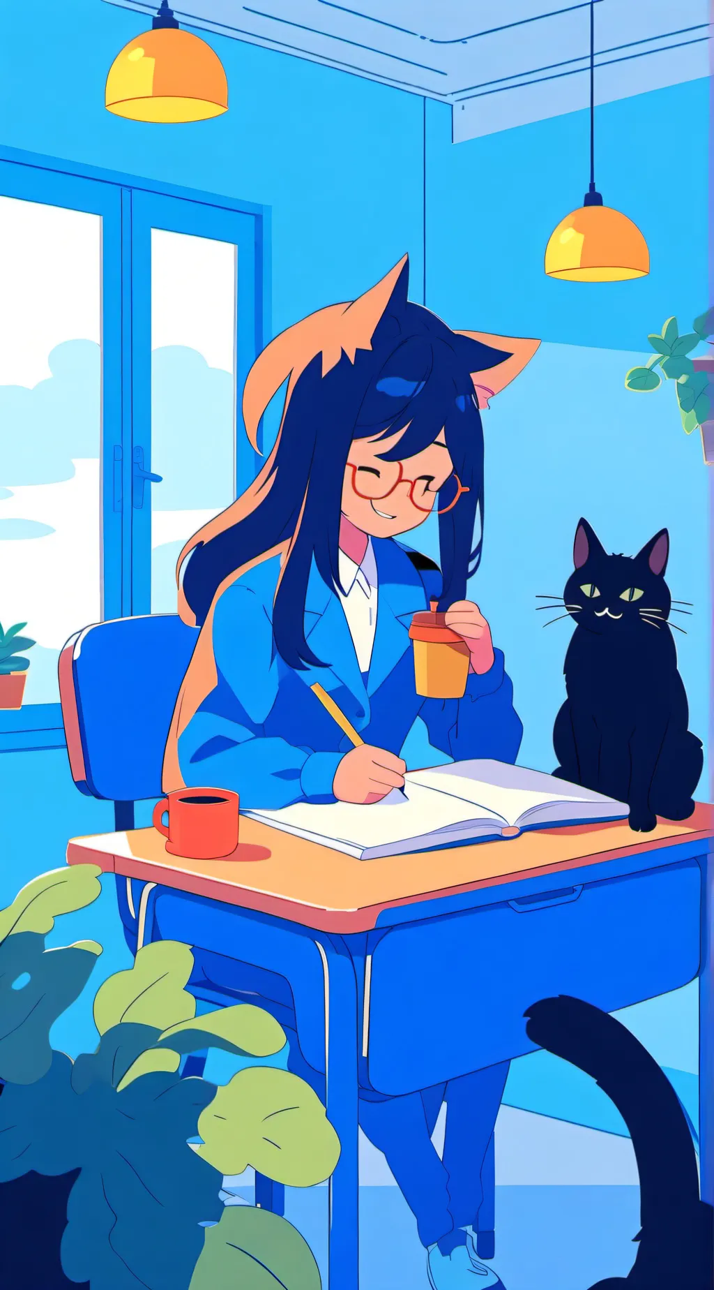 ai character: Miss circle♡♡ background