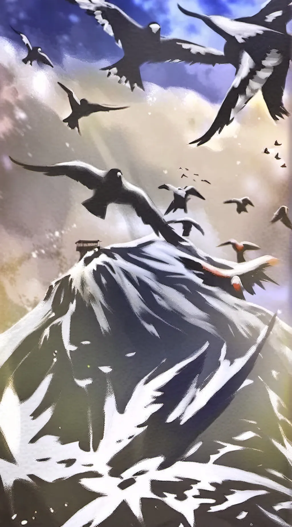 ai character: The mountain background