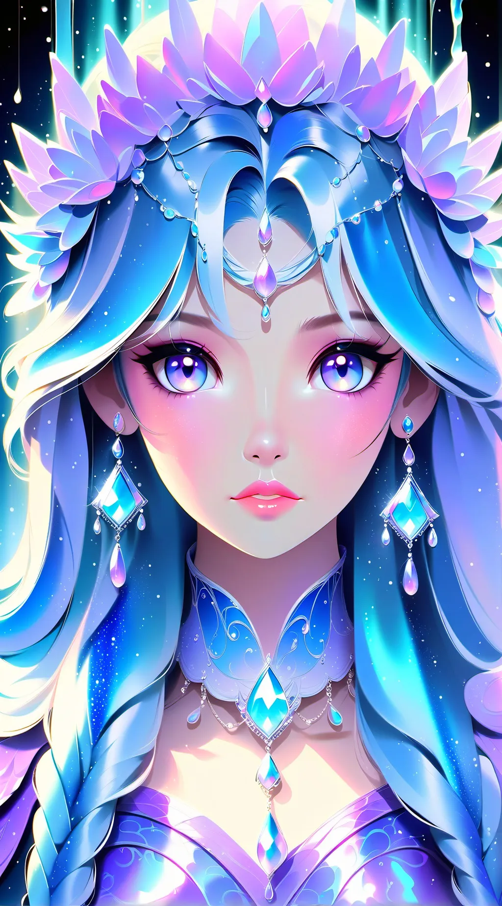 ai character: Ice queen background