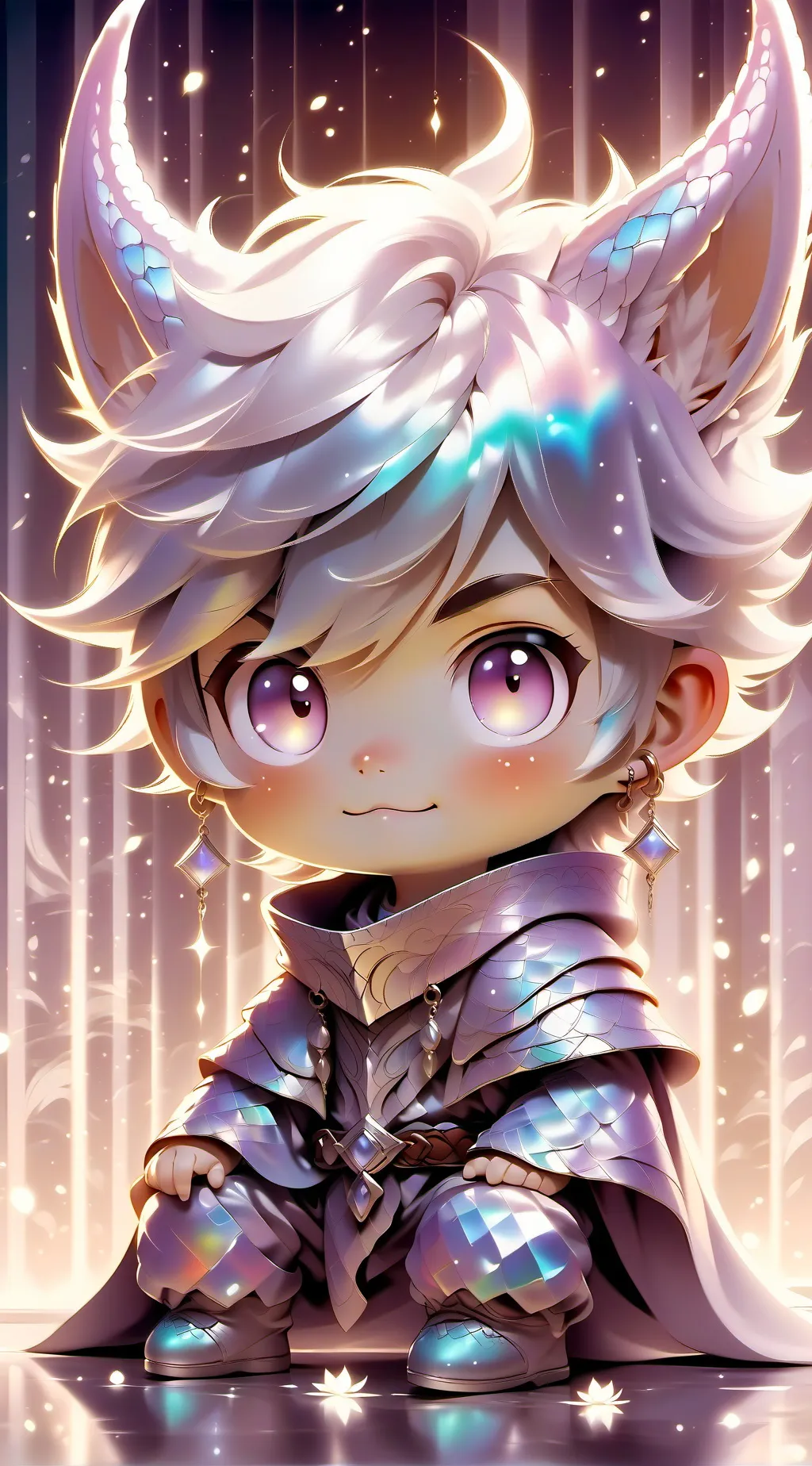 ai character: cute little elf👌 background