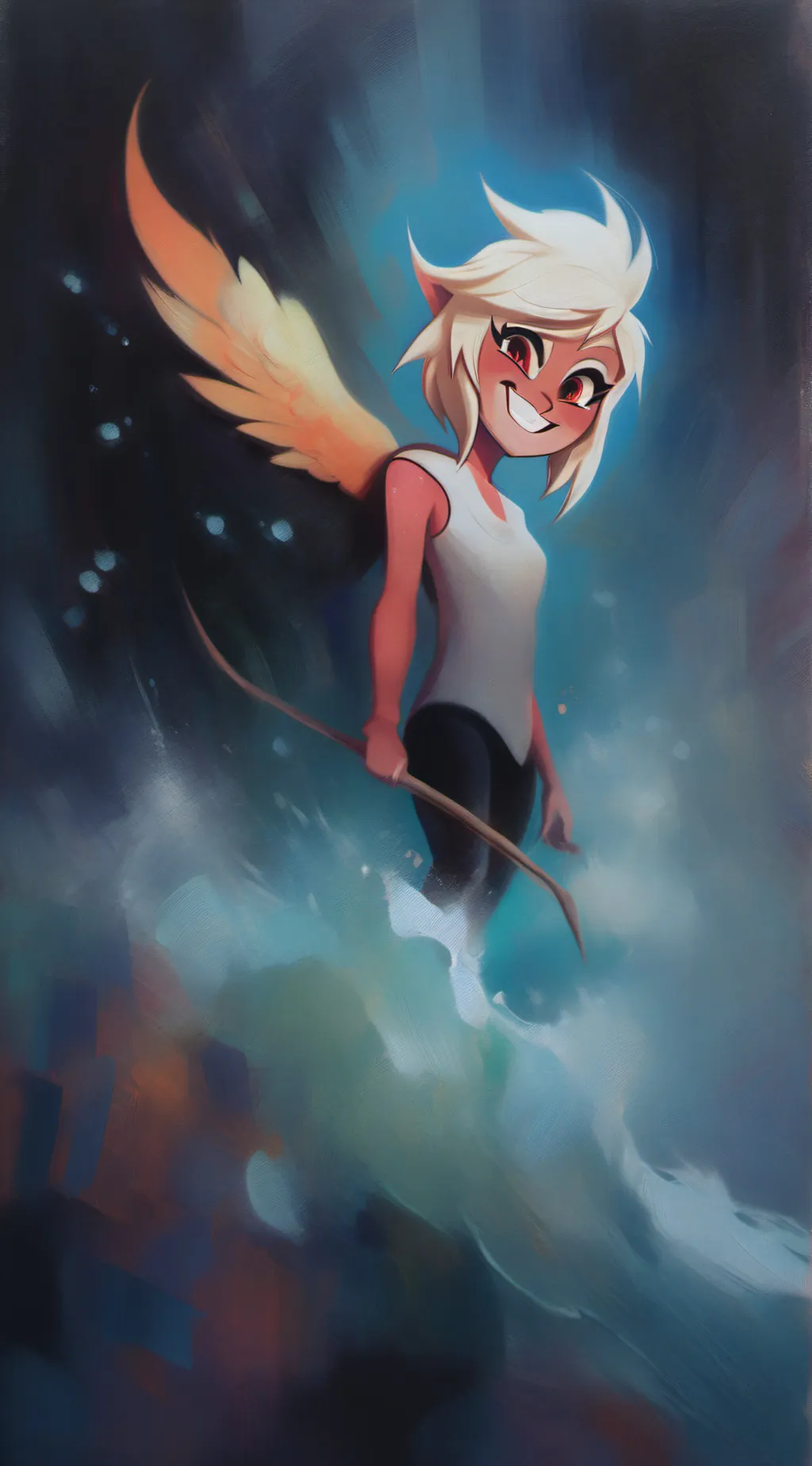 ai character: apple background